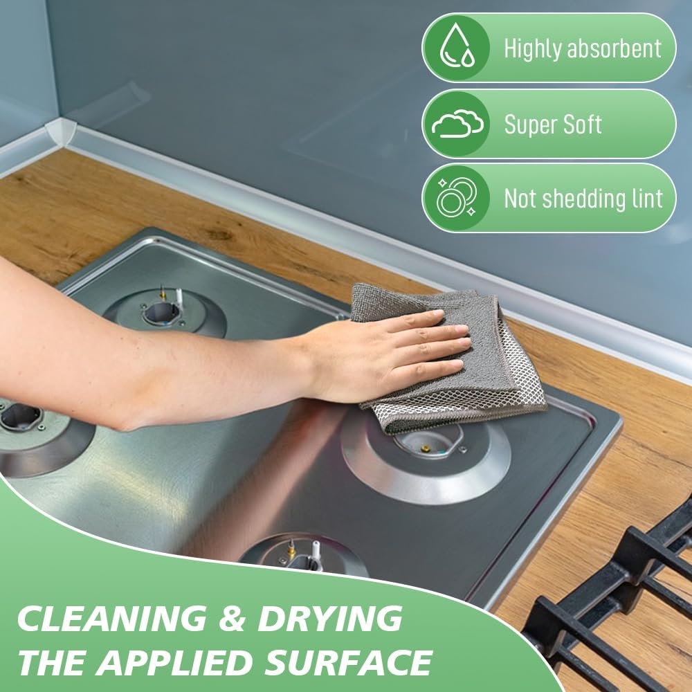 SINLAND Microfiber Dish Cloths Dish Rags for Washing Dishes Best Kitchen Washcloth Cleaning Cloths