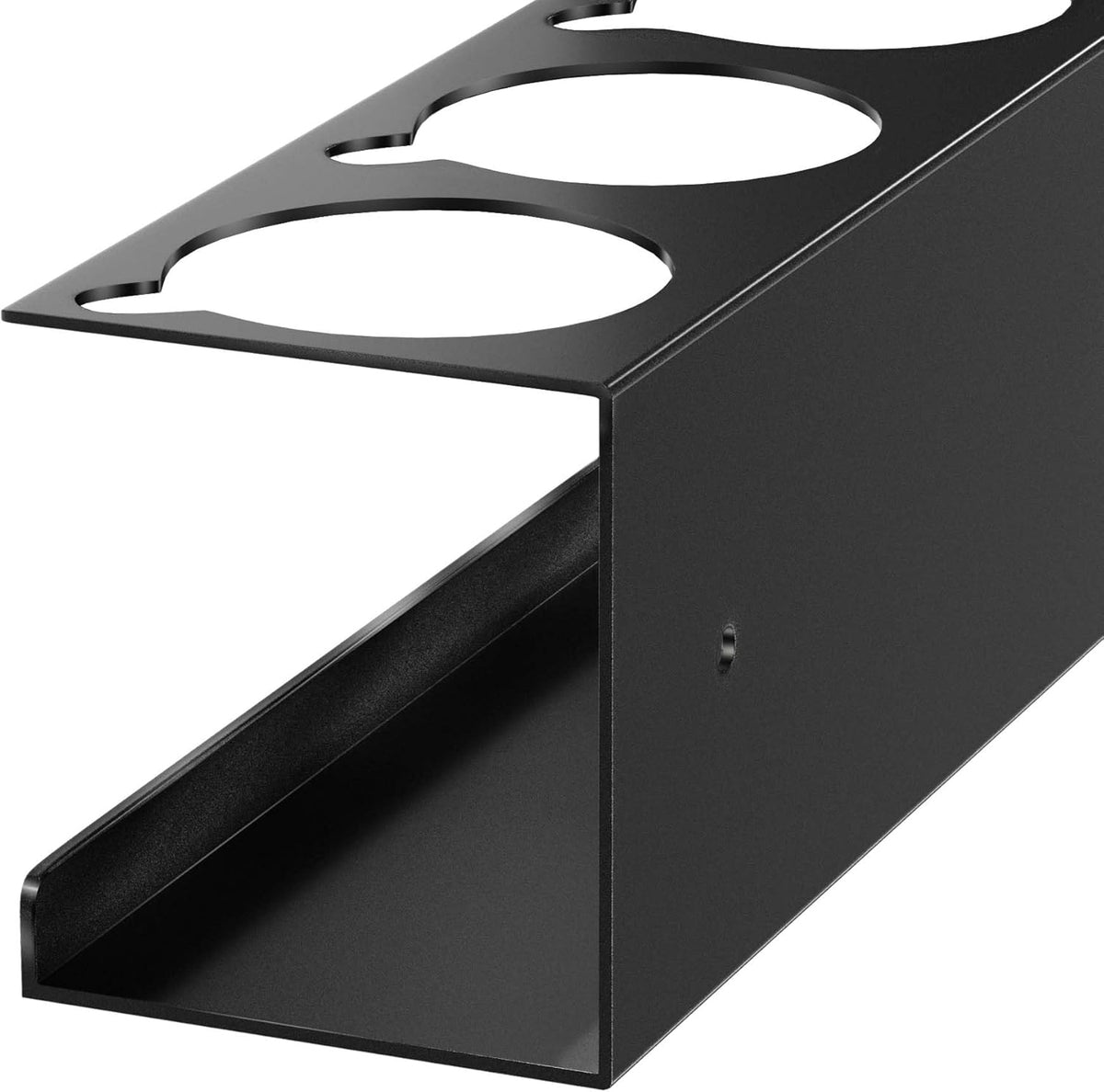 Wall-Mounted Spray Can Holder Rack Organize, 4 Pack Black Steel Aerosol Can Holder with Straw