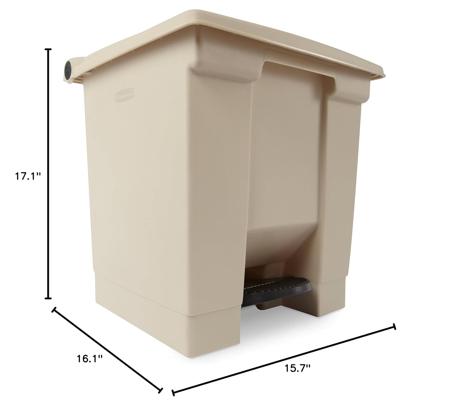 Rubbermaid Commercial Products Legacy Step-On Trash/Garbage Can/Bin, 8 Gallon, Beige, for Doctor's