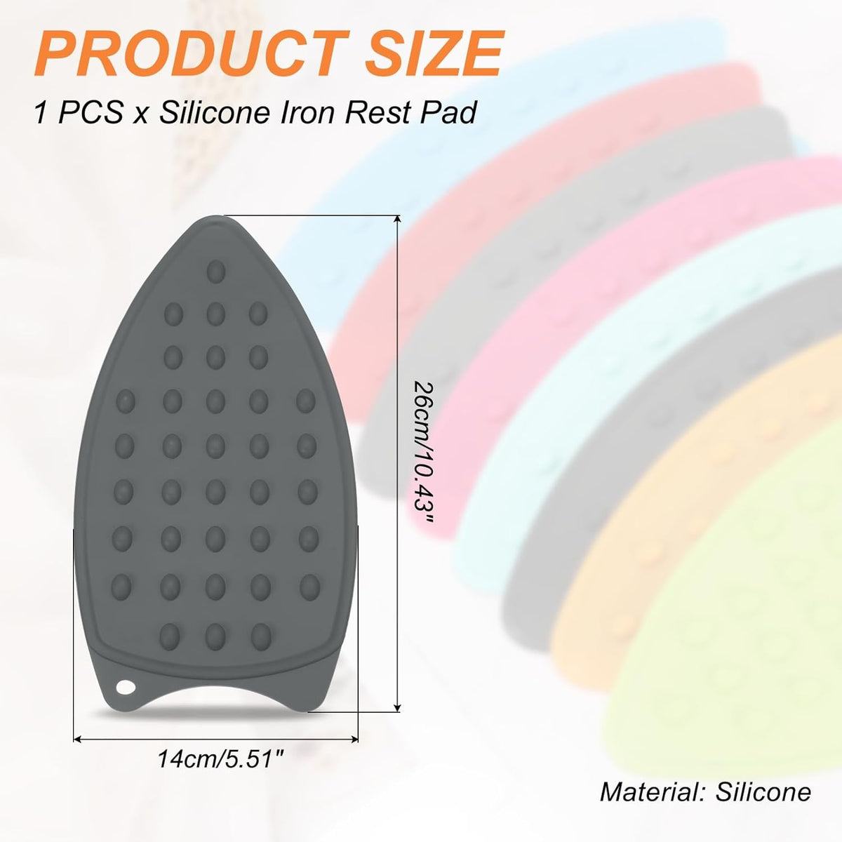 PATIKIL Silicone Iron Rest Pad, Multipurpose Hot Heat Resistant Iron Rest Plate Protective Pad for