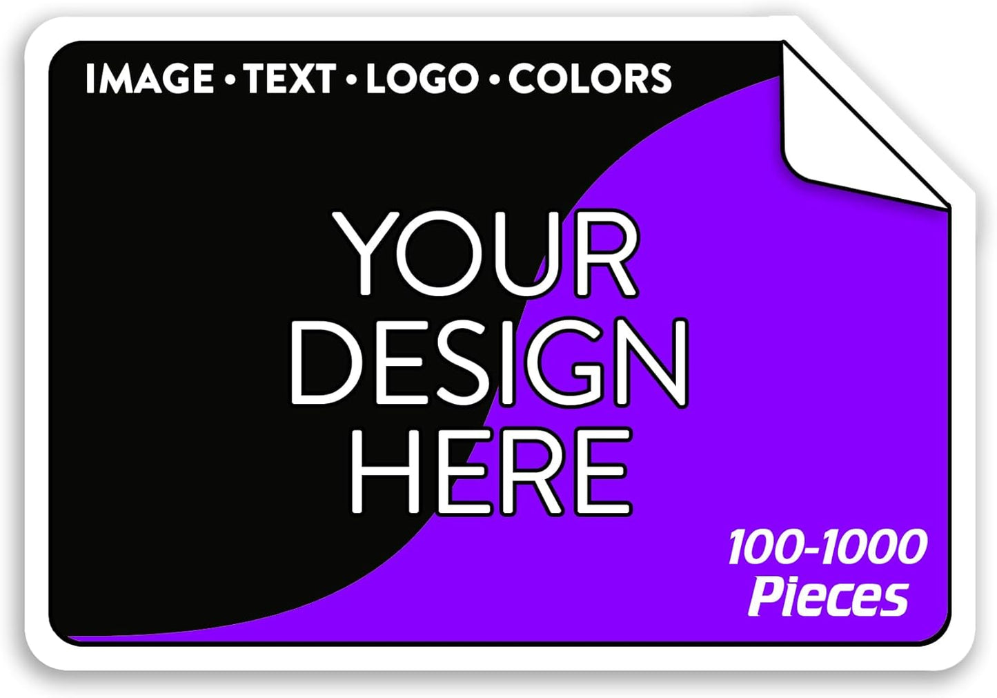 5-1000 Custom Vinyl Stickers - Upload Your own Image, Text, Design, Logo - Personalized Logo Labels