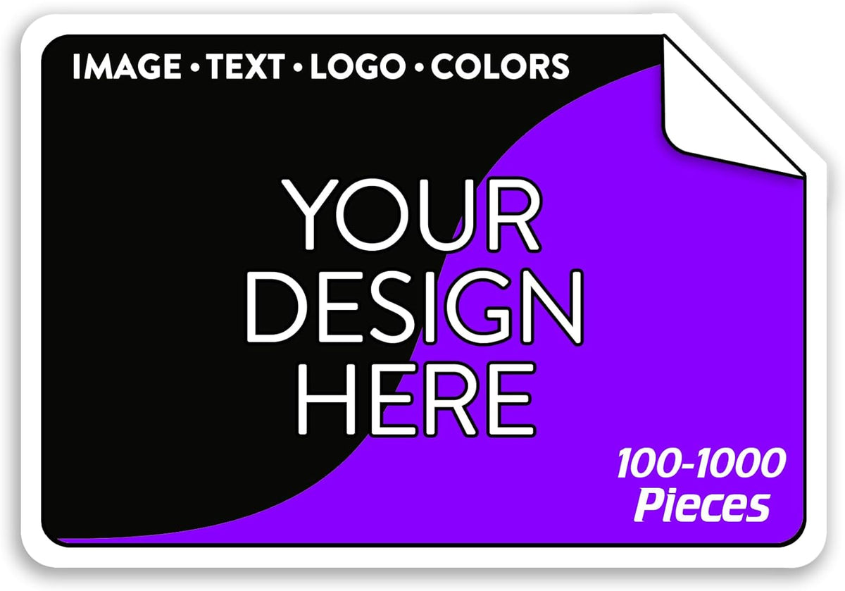 5-1000 Custom Vinyl Stickers - Upload Your own Image, Text, Design, Logo - Personalized Logo Labels