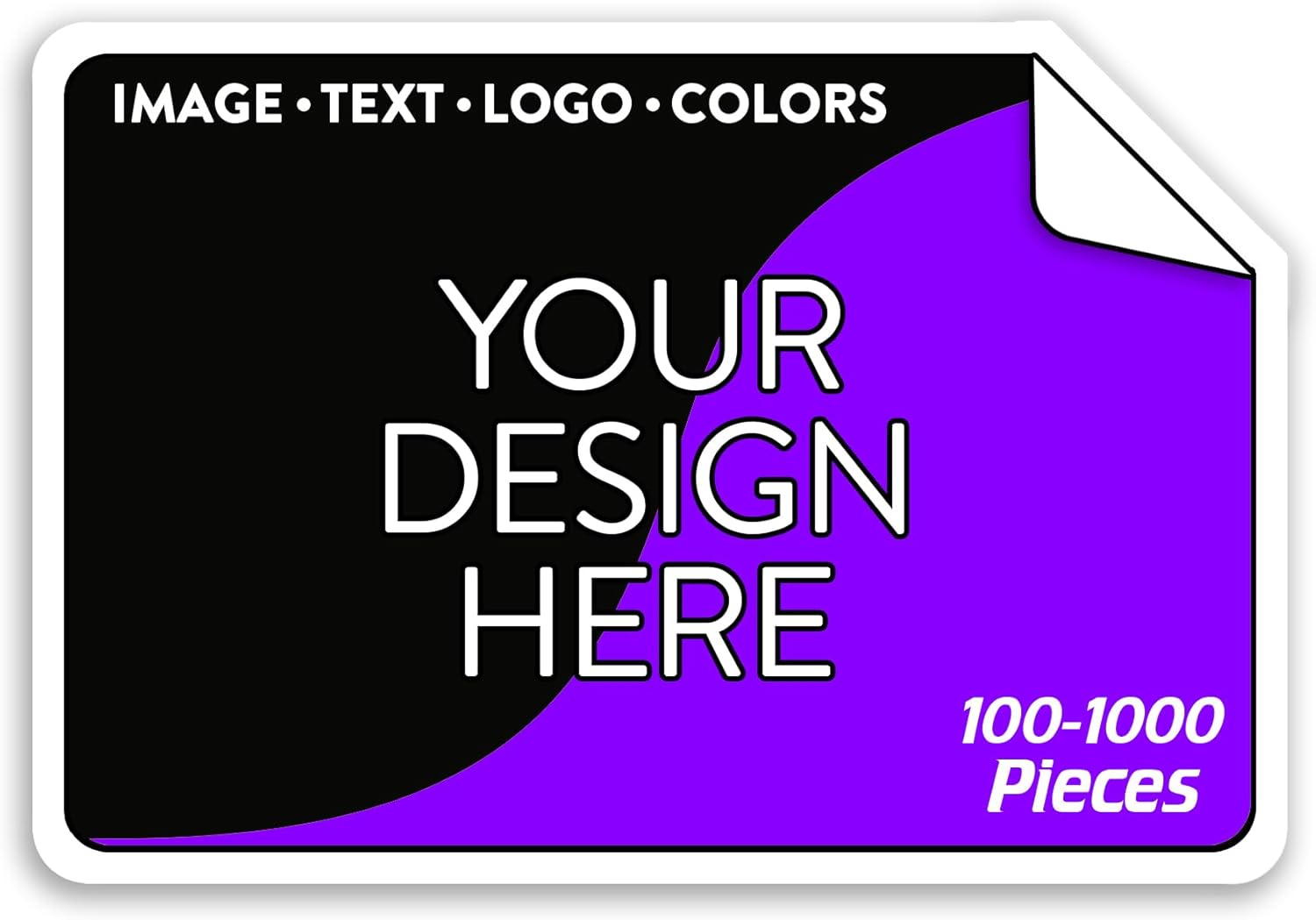 5-1000 Custom Vinyl Stickers - Upload Your own Image, Text, Design, Logo - Personalized Logo Labels