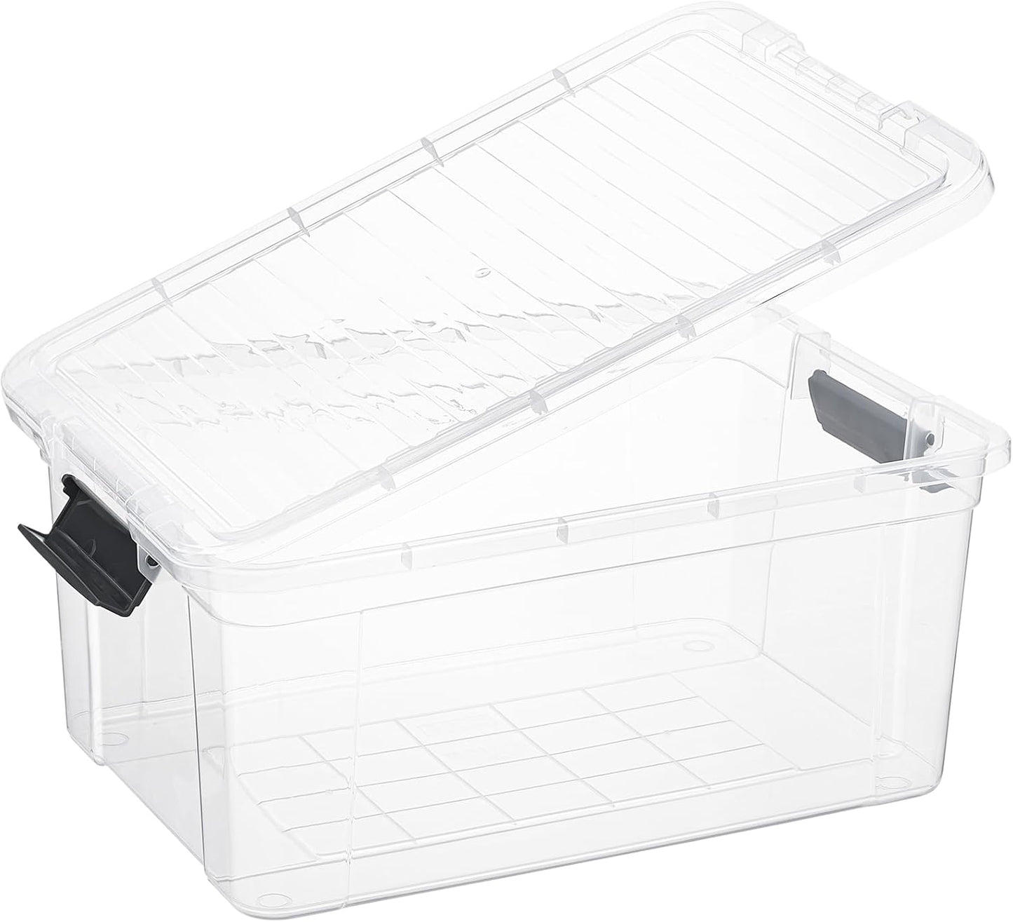 Superio Clear Storage Boxes with Lids, 20 Quart Plastic Container Bins for Organizing, Stackable