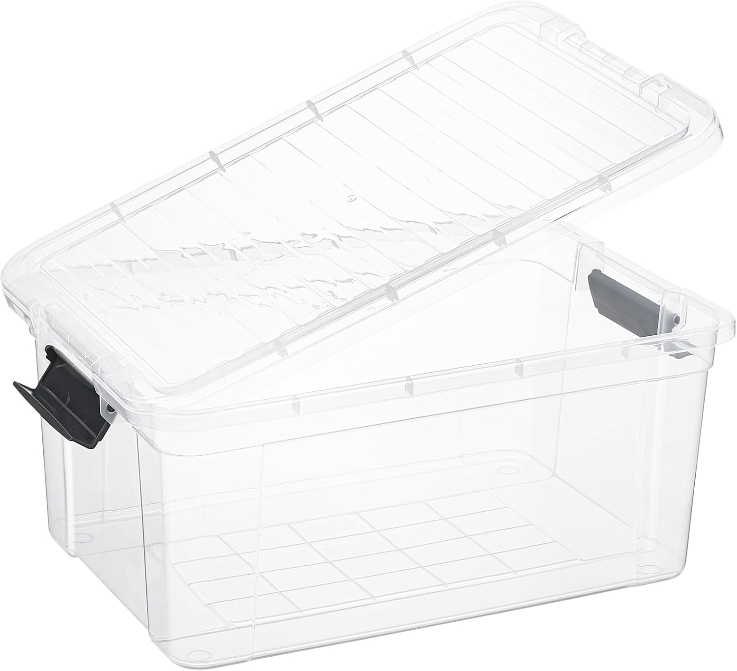 Superio Clear Storage Boxes with Lids, 20 Quart Plastic Container Bins for Organizing, Stackable