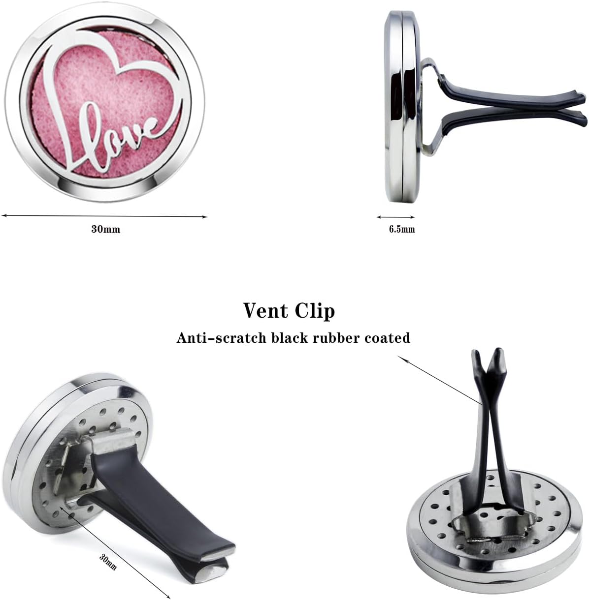 Essential Oil Car Diffuser Vent Clips Christmas Air Freshener Car Accessories for Women with 10