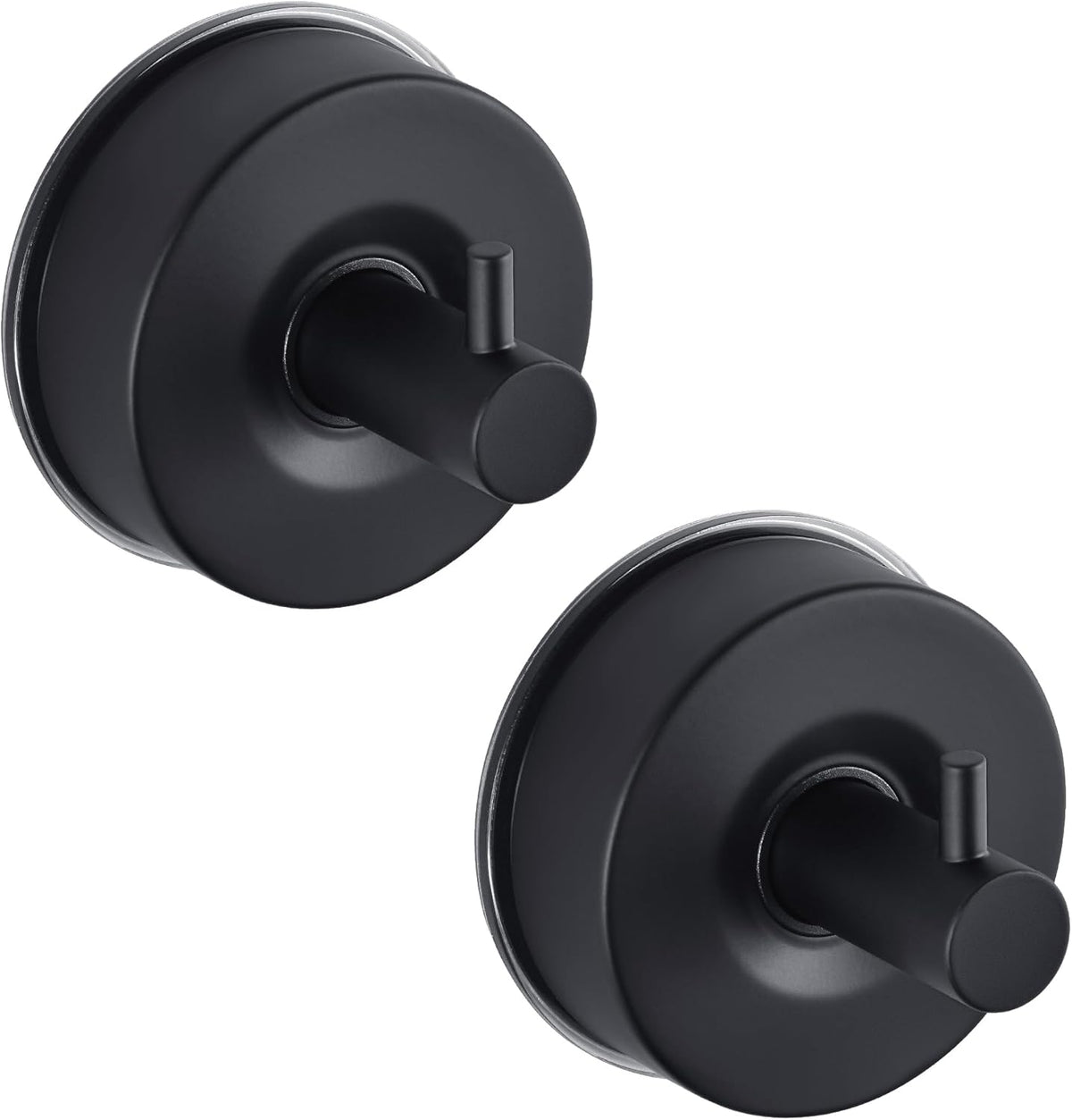 JOMOLA Stainless Steel Bathroom Suction Hooks - No Drill Adhesive-Free Wall Mount for Shower, Towel