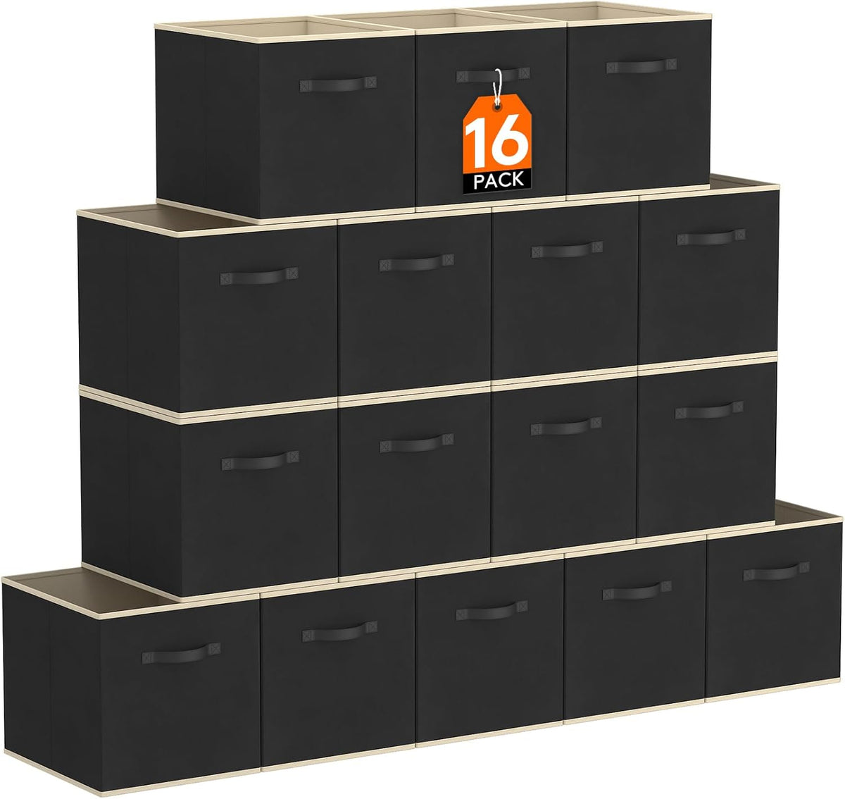 Lifewit 16 Packs Storage Cubes, 11 Inch Cube Storage Bins, Foldable Decorative Fabric Storage