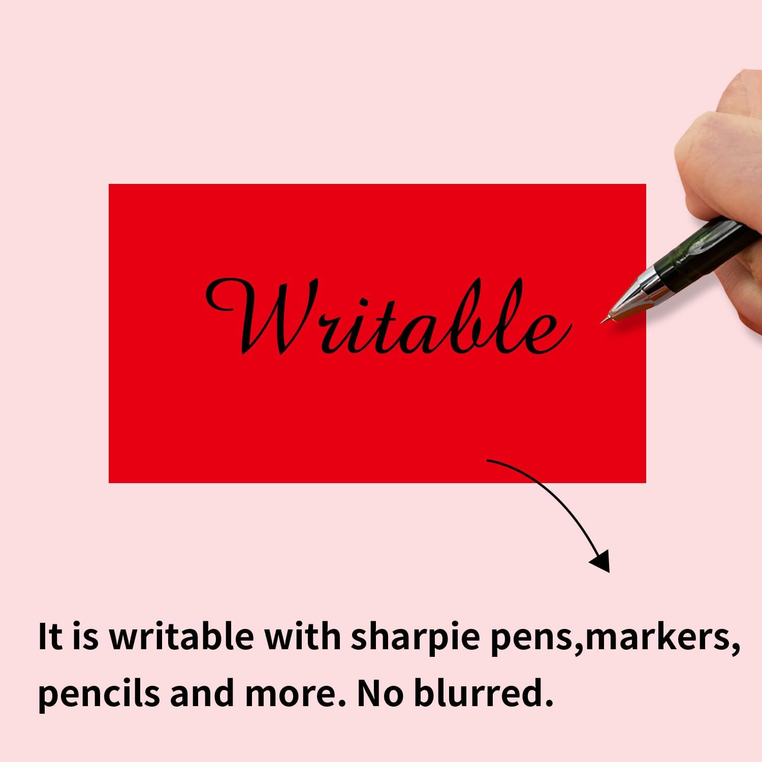 STARLIBOO 250 Red 2*3 Inch Rectangle Removable Writable Color Coding Labels, Name Tag Stickers