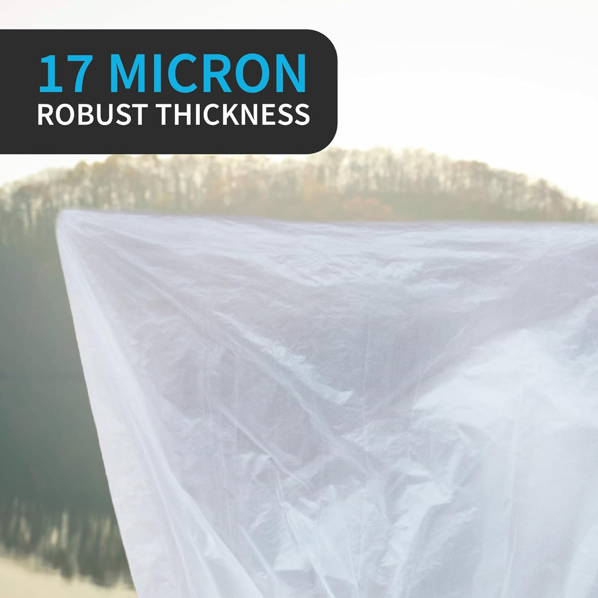 Large Garbage Bag - 55-60 Gallon Capacity, Heavy Duty, High Density, Tear Resistant, Unscented