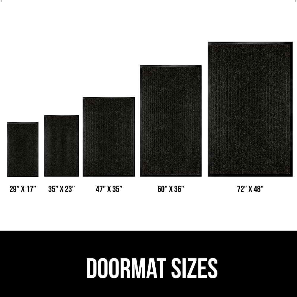 GORILLA GRIP Traffic Guard Door Mat, 2 Pack, Heavy Duty Waterproof Doormat, Commercial Office Space