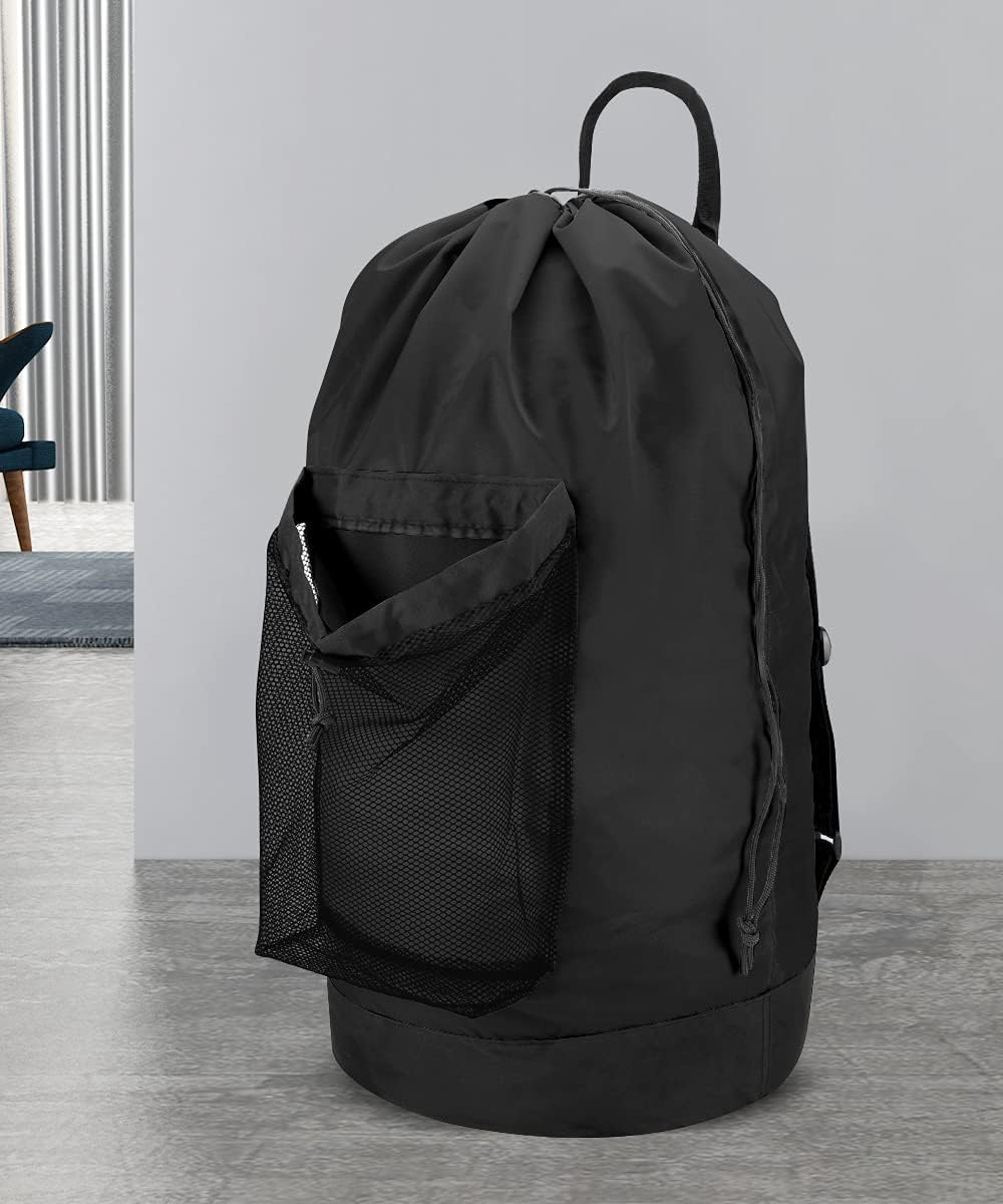 Dalykate Backpack Laundry Bag, Laundry Backpack with Shoulder Straps and Mesh Pocket Durable Nylon