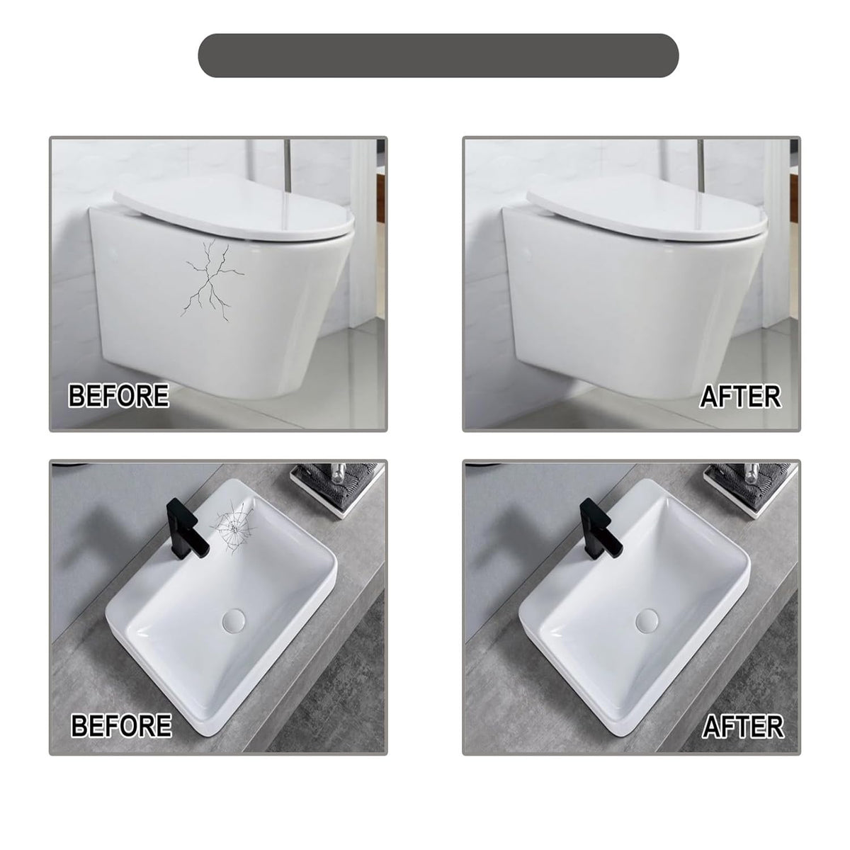 Tile and Ceramic Glaze Repair Paste,Ceramic Tile Crack Repair,Porcelain Sink Repair Kit,Tilegrout