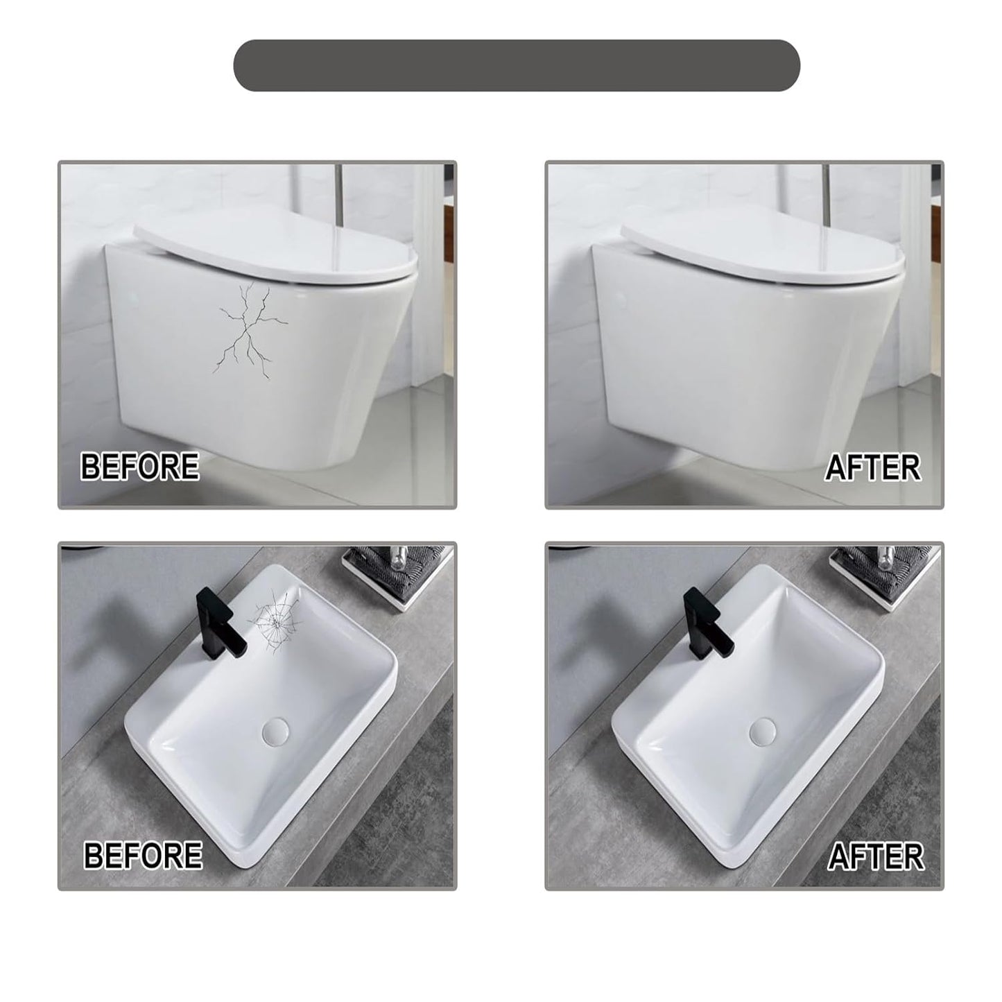 Tile and Ceramic Glaze Repair Paste,Ceramic Tile Crack Repair,Porcelain Sink Repair Kit,Tilegrout