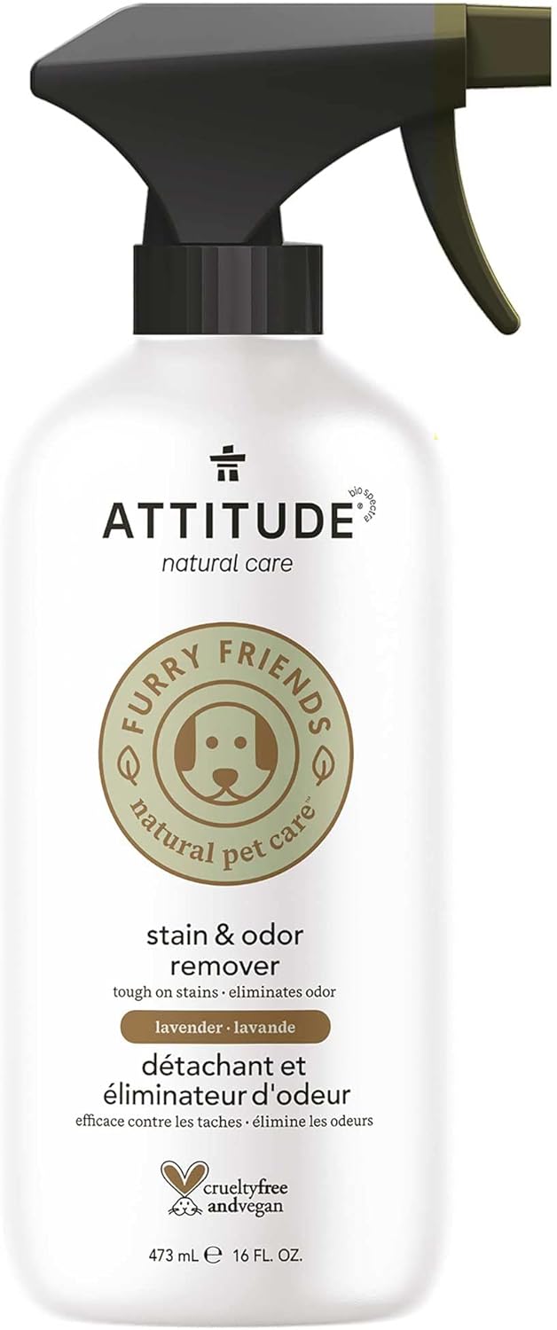 ATTITUDE Stain and Odor Remover for Pets, Plant and Mineral-Based Ingredients, Vegan and