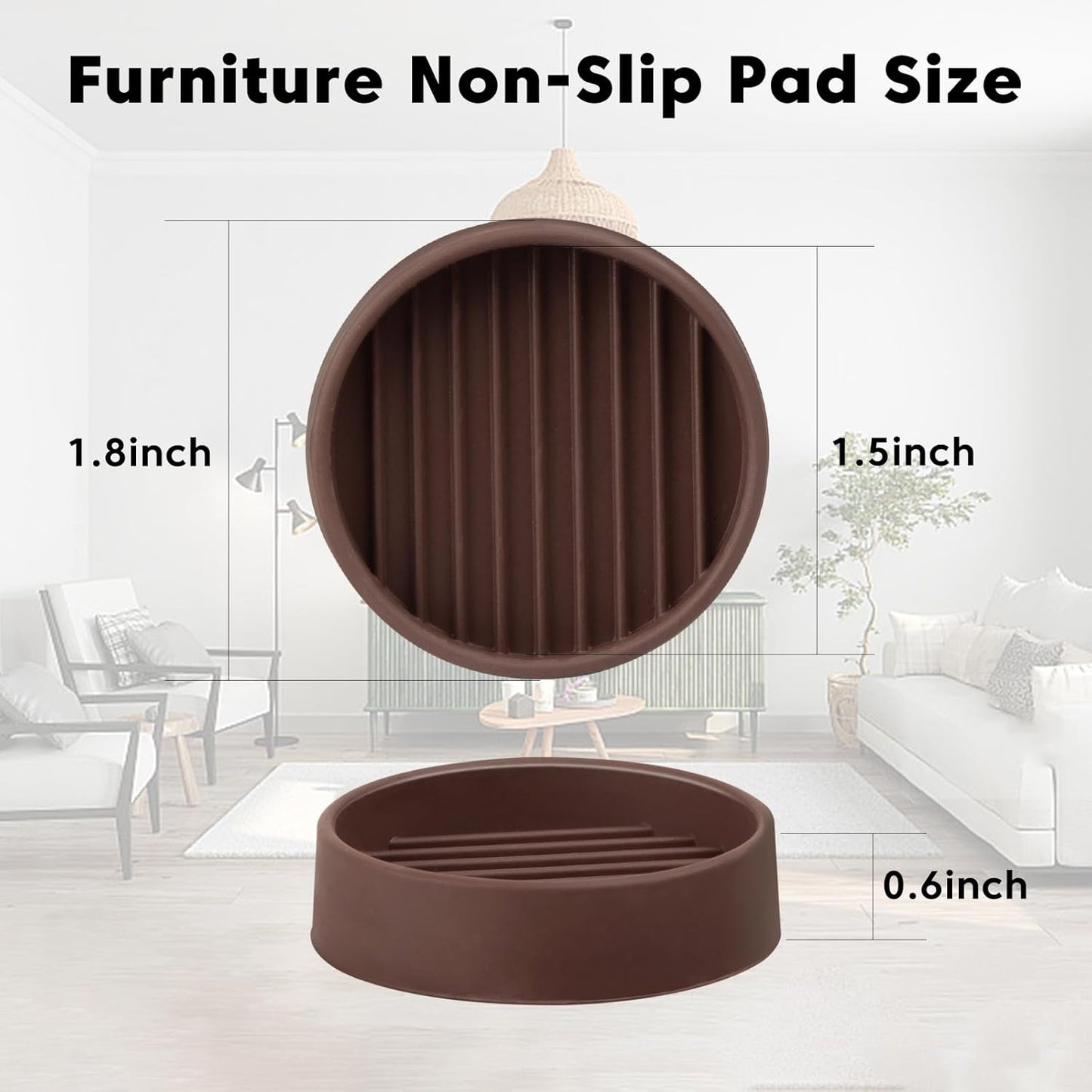 Rubber Furniture Pads Non Slips Furniture Casters Cup Chair Leg Floor Protectors for Bed Sofa Table