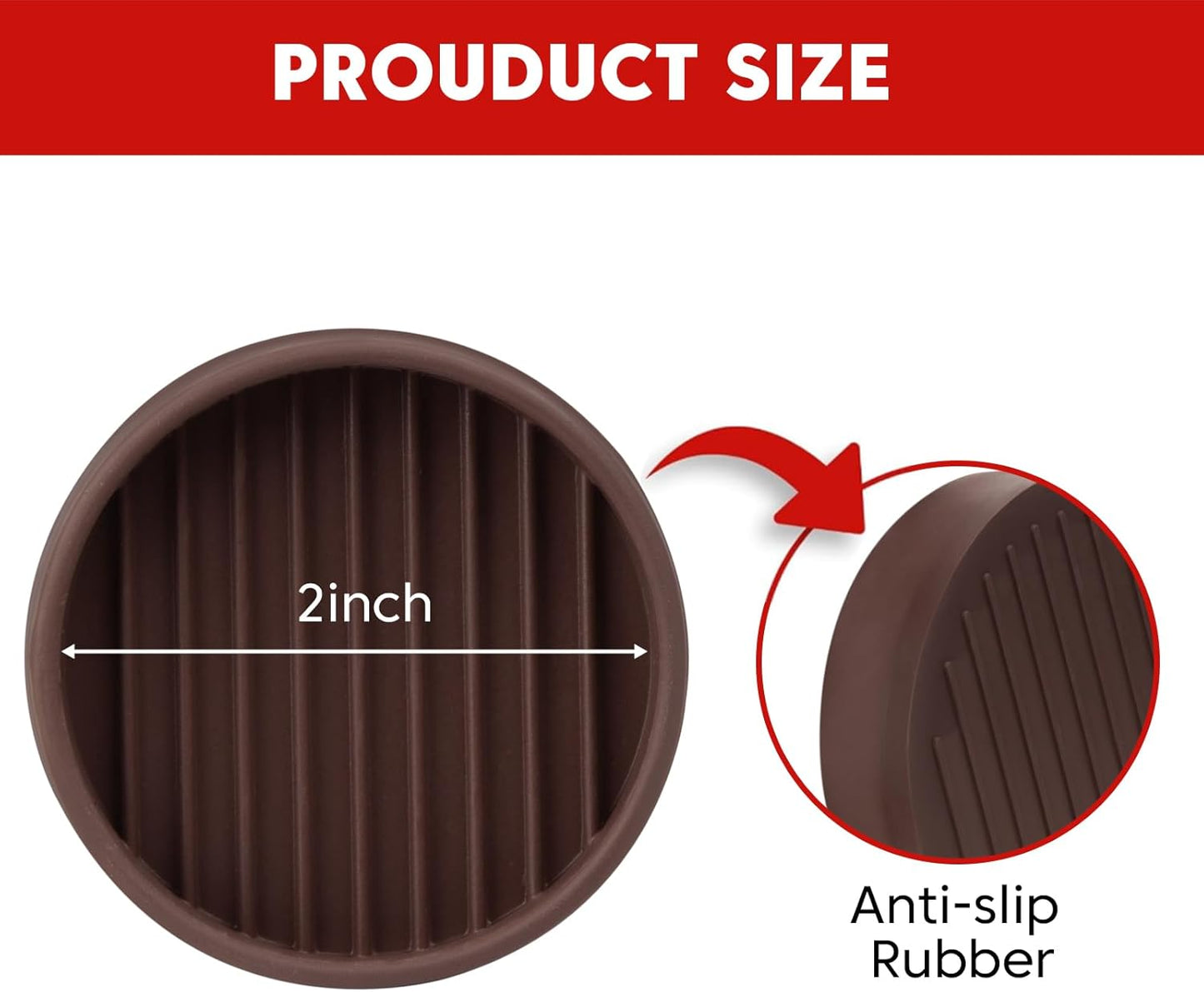 Rubber Non-Slip Furniture Pads Furniture Casters Cup Floor Protector for Bed Sofa Table and Chair
