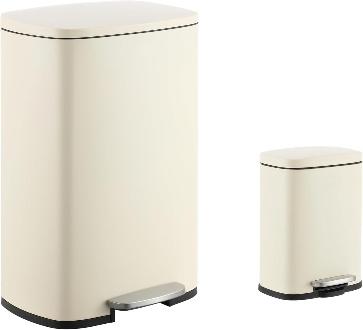 happimess HPM1006F Connor Rectangular 13-Gallon Trash Can with Soft-Close Lid and Free Mini Trash
