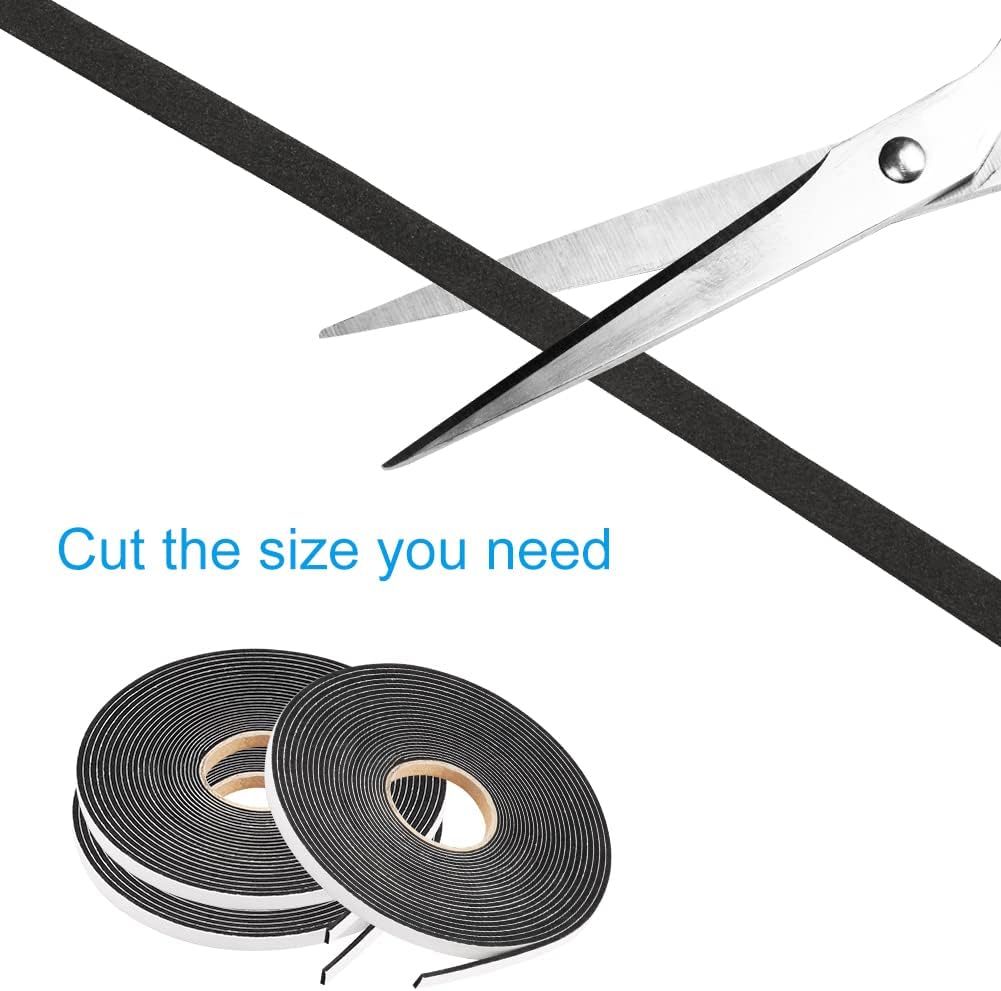 Seal Foam Tape,1/4 Inch W x 1/16 Inch T Weather Stripping for Door and Window,High Density Single