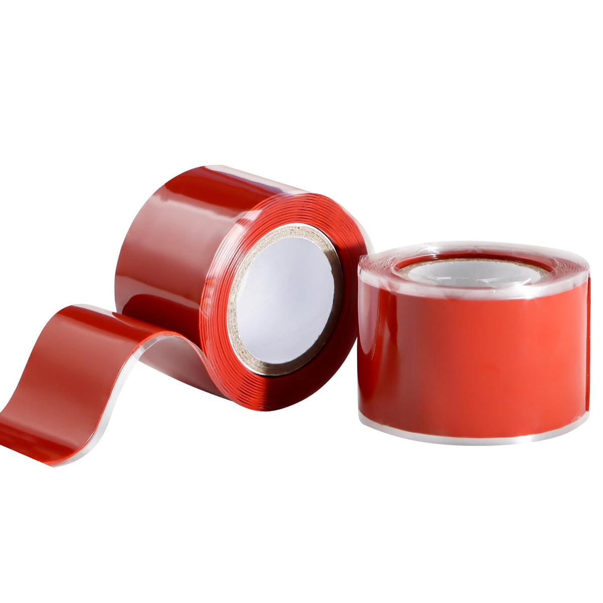 Self Fusing Silicone Tape 2 Rolls 1 in x 5' Red Waterproof Rubber Leak Proof Sealing Rubber