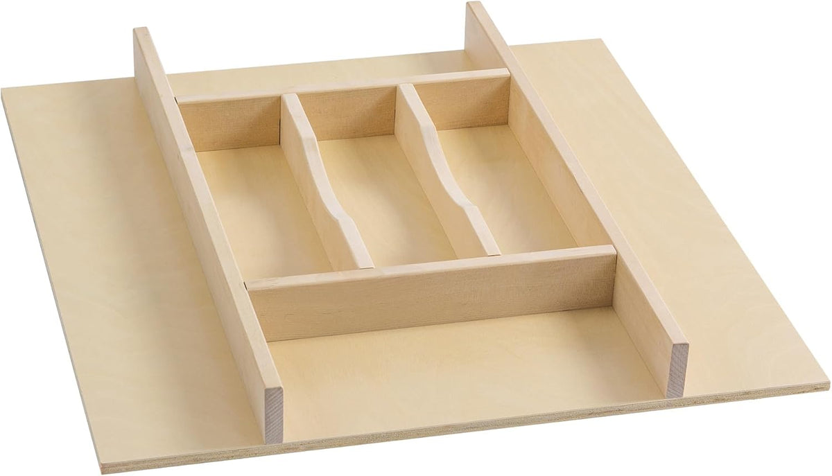 WelFurGeer Premium Wooden Silverware Organizer for Kitchen Drawers, Utensil Tray for Kitchen