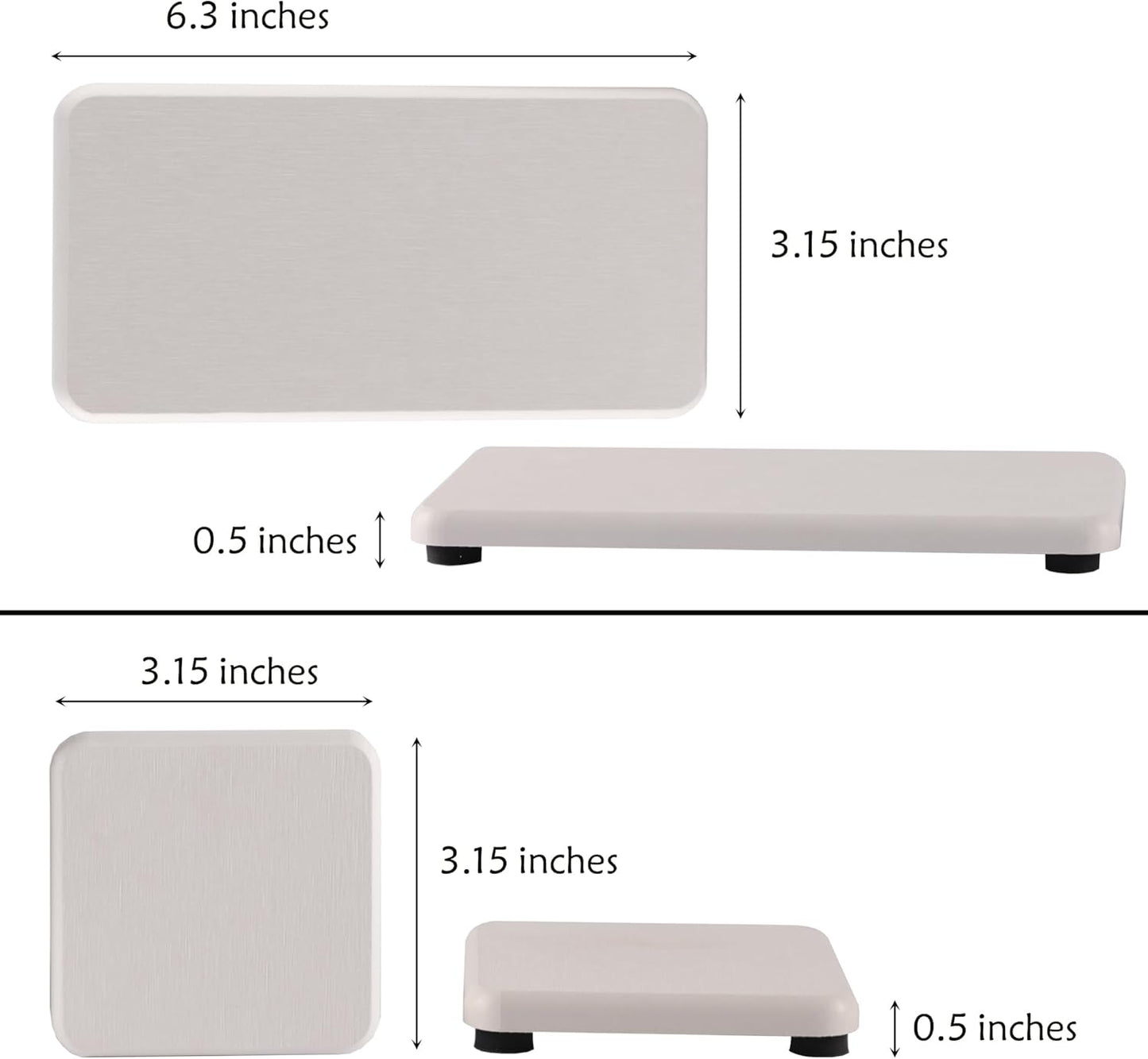 Set of 4 Water Absorbent Diatomite Coasters, Diatomaceous Earth Kitchen Soap Dish, Bathroom Trays