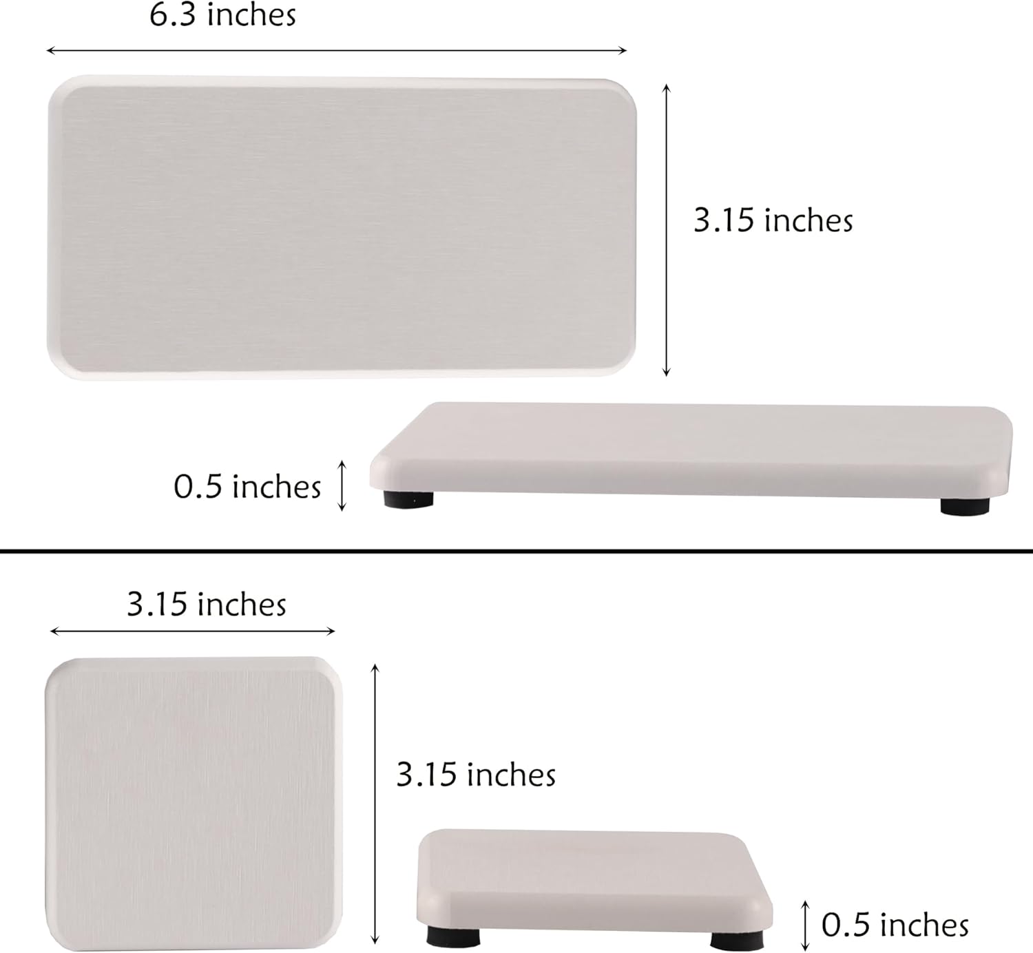 Set of 4 Water Absorbent Diatomite Coasters, Diatomaceous Earth Kitchen Soap Dish, Bathroom Trays