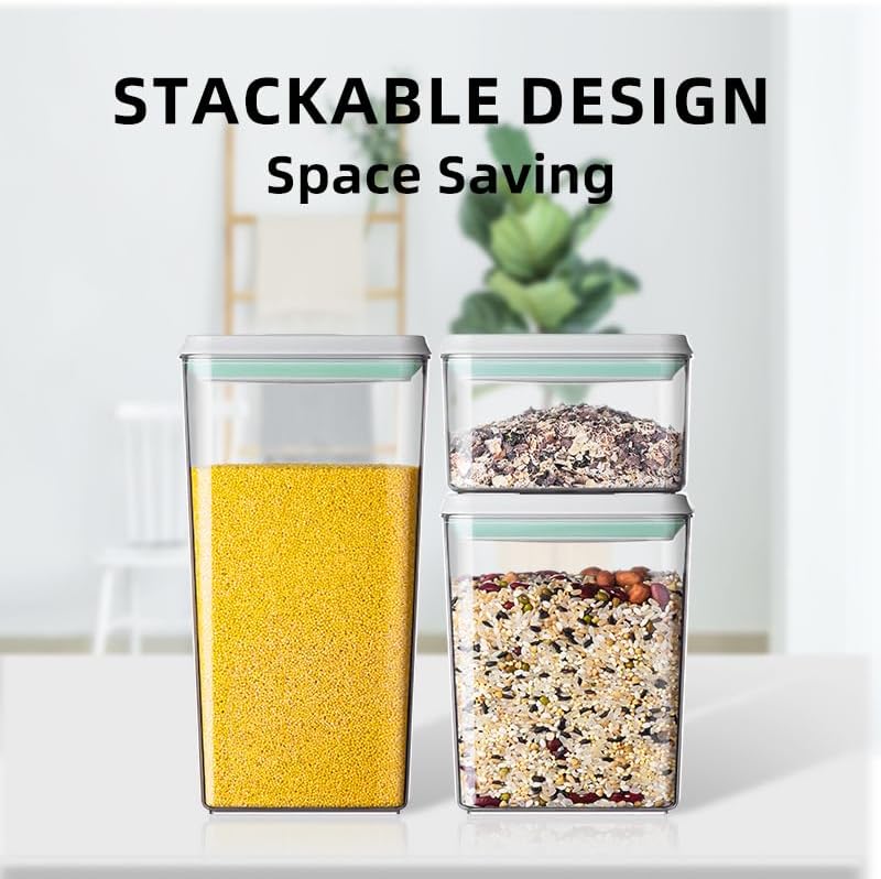 Food Storage Containers with Lids Airtight- 3Pcs BPA-Free Kitchen and Pantry Organization Pop