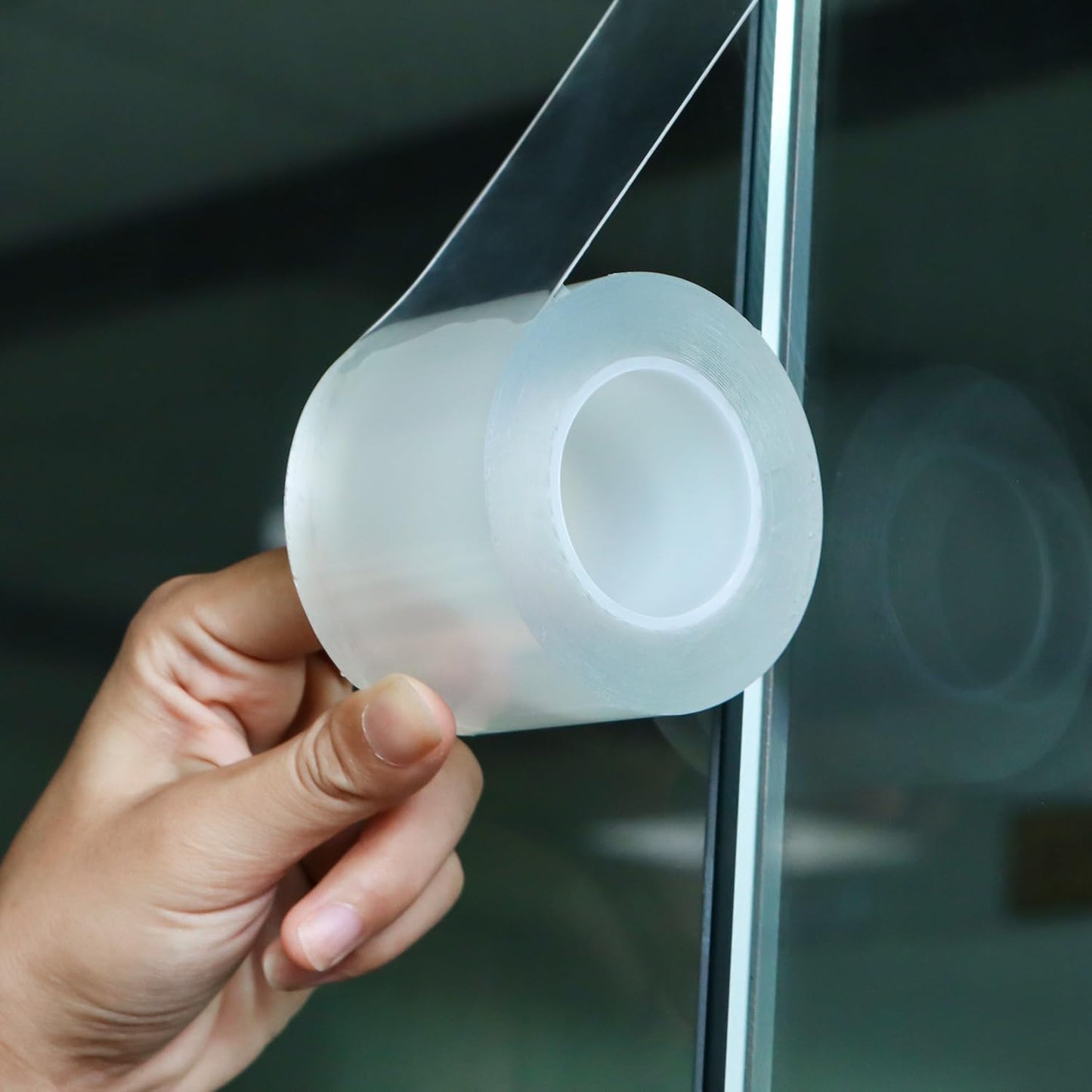 Transparent Window Weather Sealing Tape 2 Inch x 16.5 FT Weather Stripping Residue-Free Clear