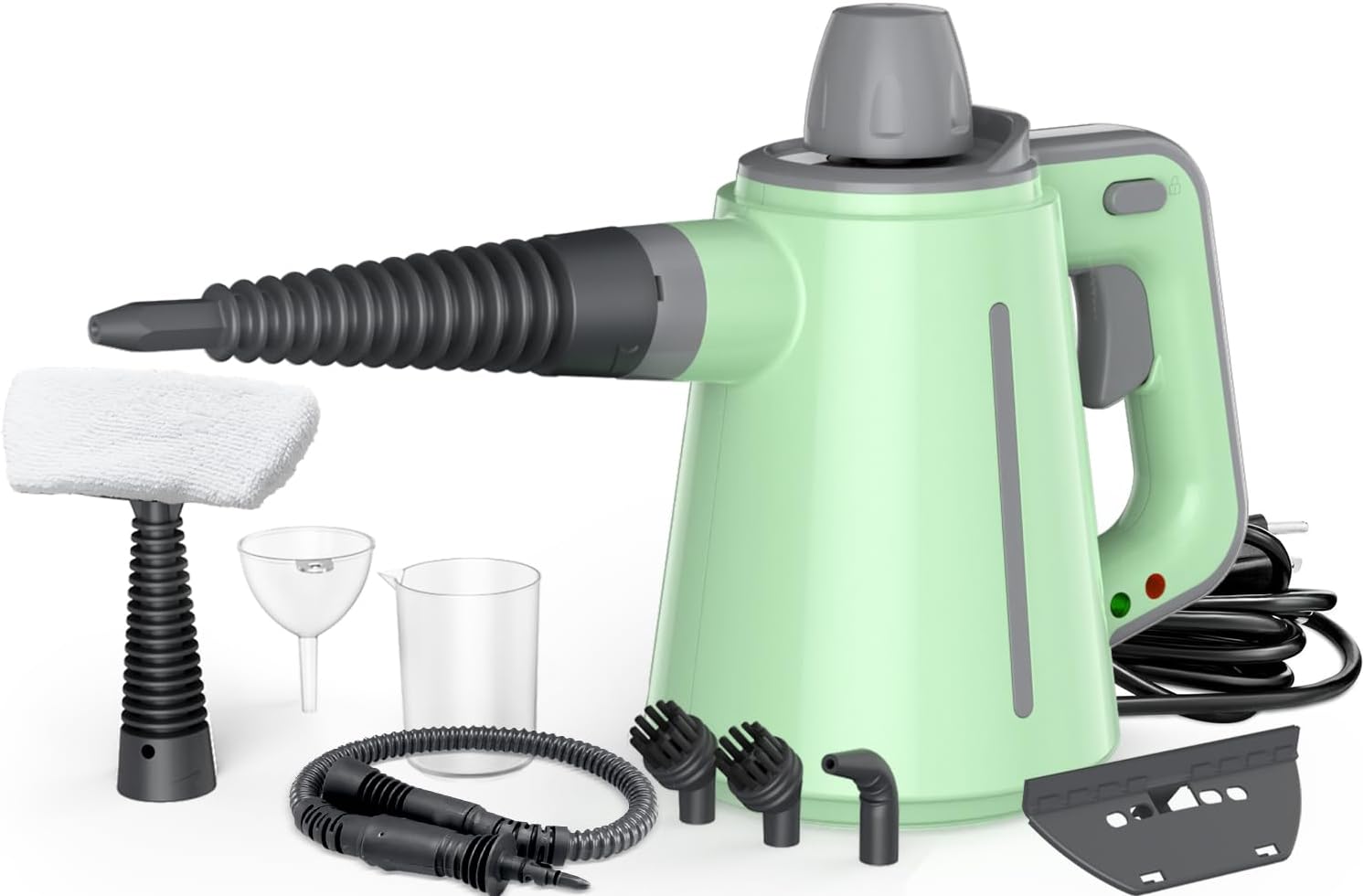 VeRosky Handheld Steam Cleaner, Pressurized Multi-Surface Steam Cleaner for Home Use with 10pcs