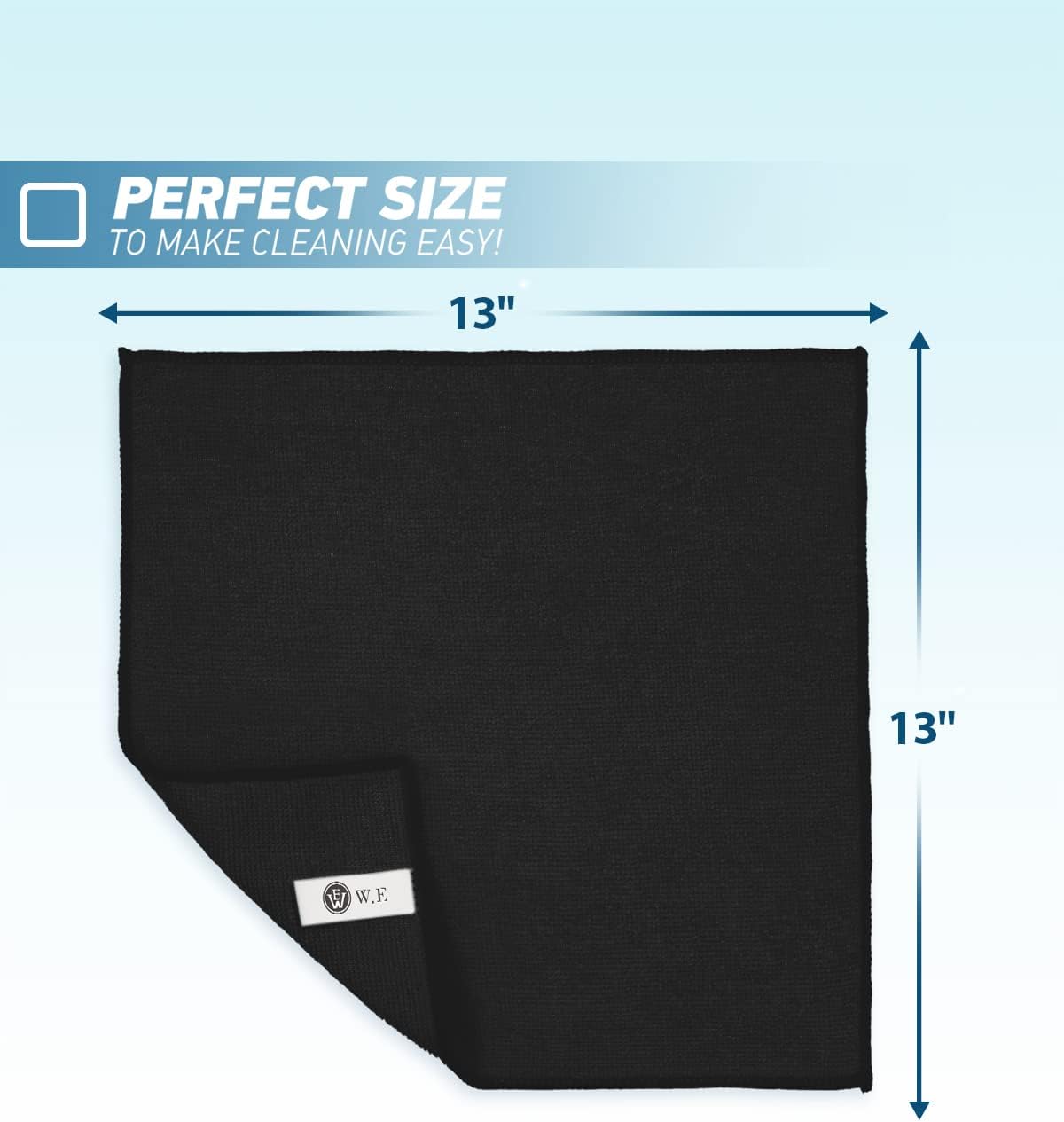 Microfiber Cleaning Cloth-24Pcs (13x13 inch) Ultra Soft Highly Absorbent Rags for
