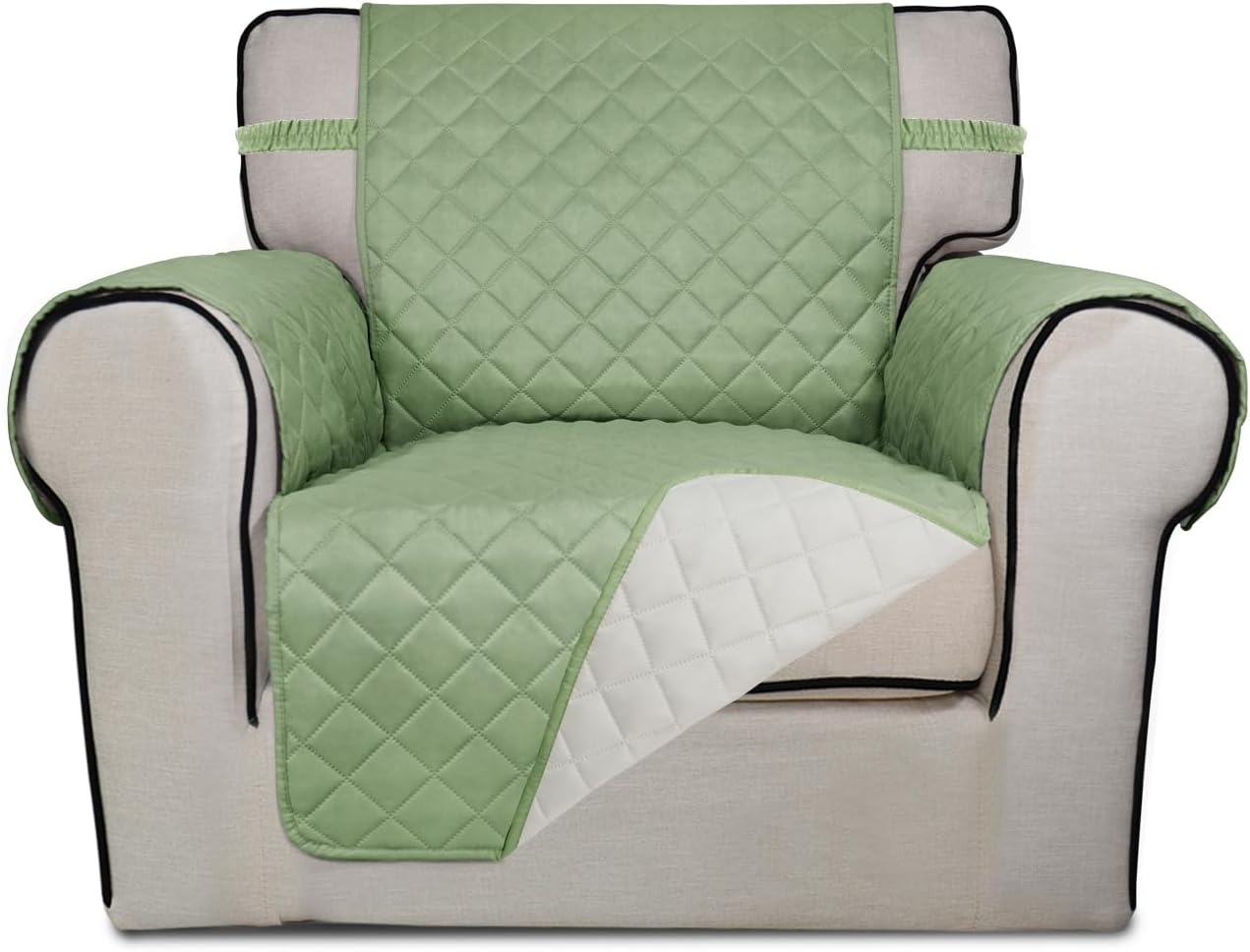PureFit Reversible Quilted Sofa Cover, Water Resistant Slipcover Furniture Protector, Washable