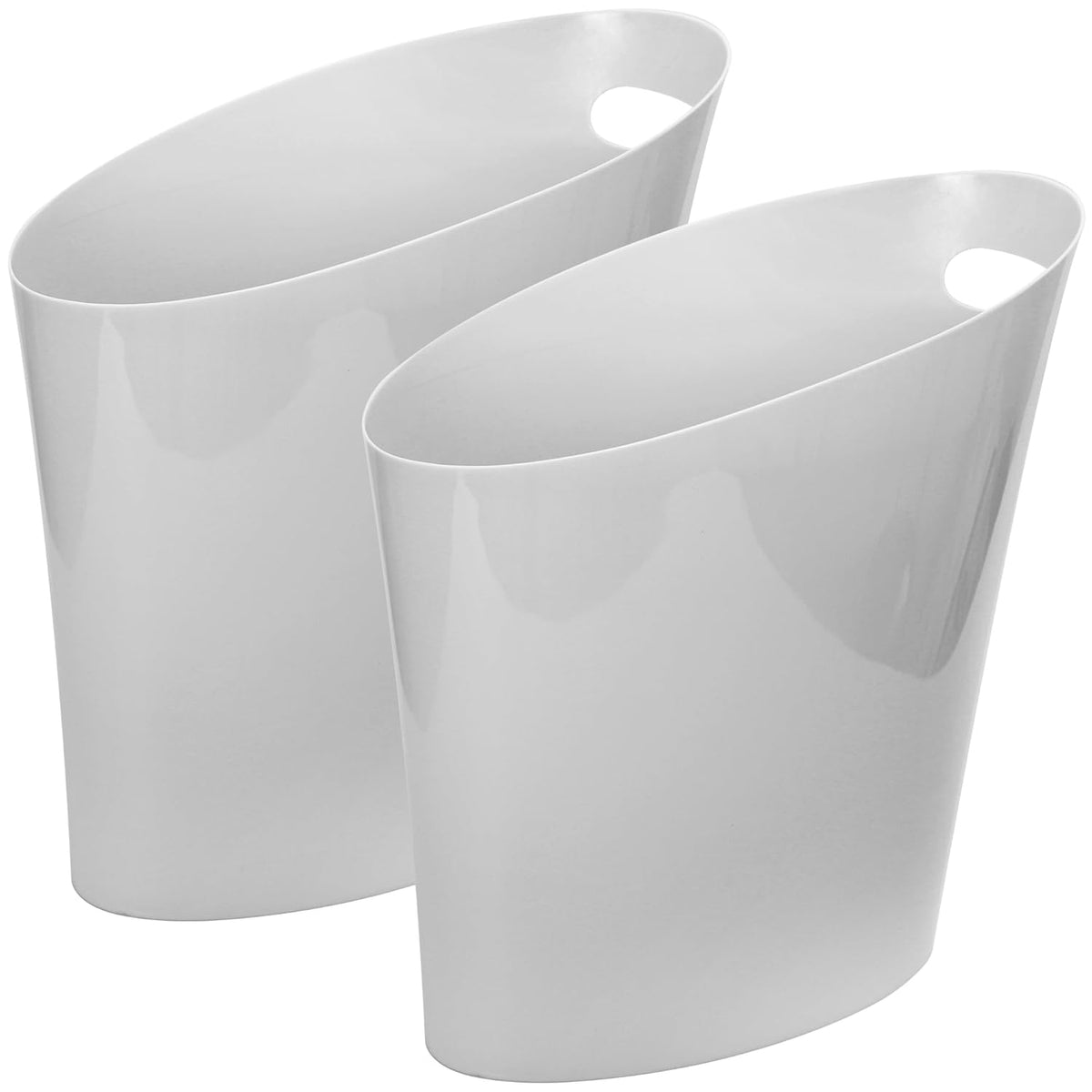 Youngever 2 Gallon Slim Trash Can, Plastic Garbage Container Bin, Small Trash Bin with Handles for