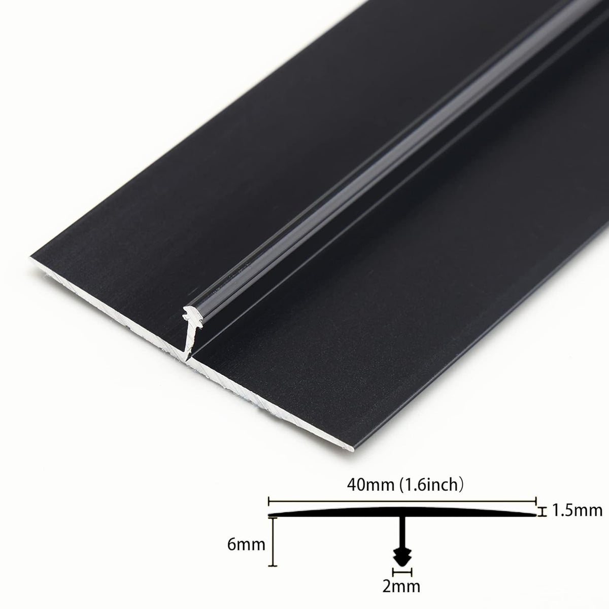 3Pcs Aluminum T Molding Trim & Floor Transition Strips, Flat Divider Strip for Door Threshold and