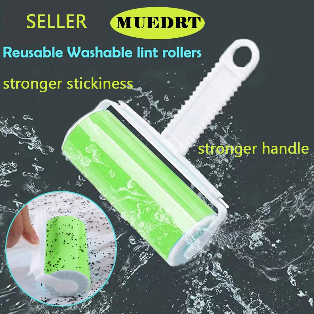 Sticky Travel Lint Roller 5 Pack, Reusable Washable Lint Roller Portable Compact Pet Hair Remover