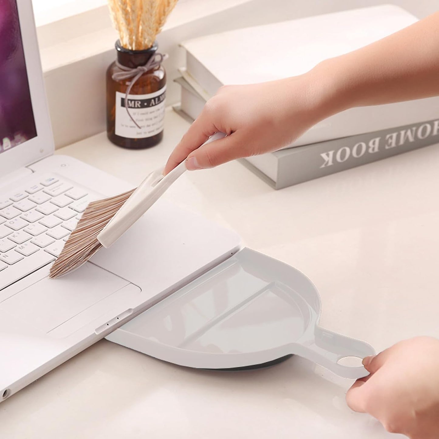 Mini Broom and Dustpan Set Hand Broom with Dustpan Portable Housekeeping Cleaning Tools for