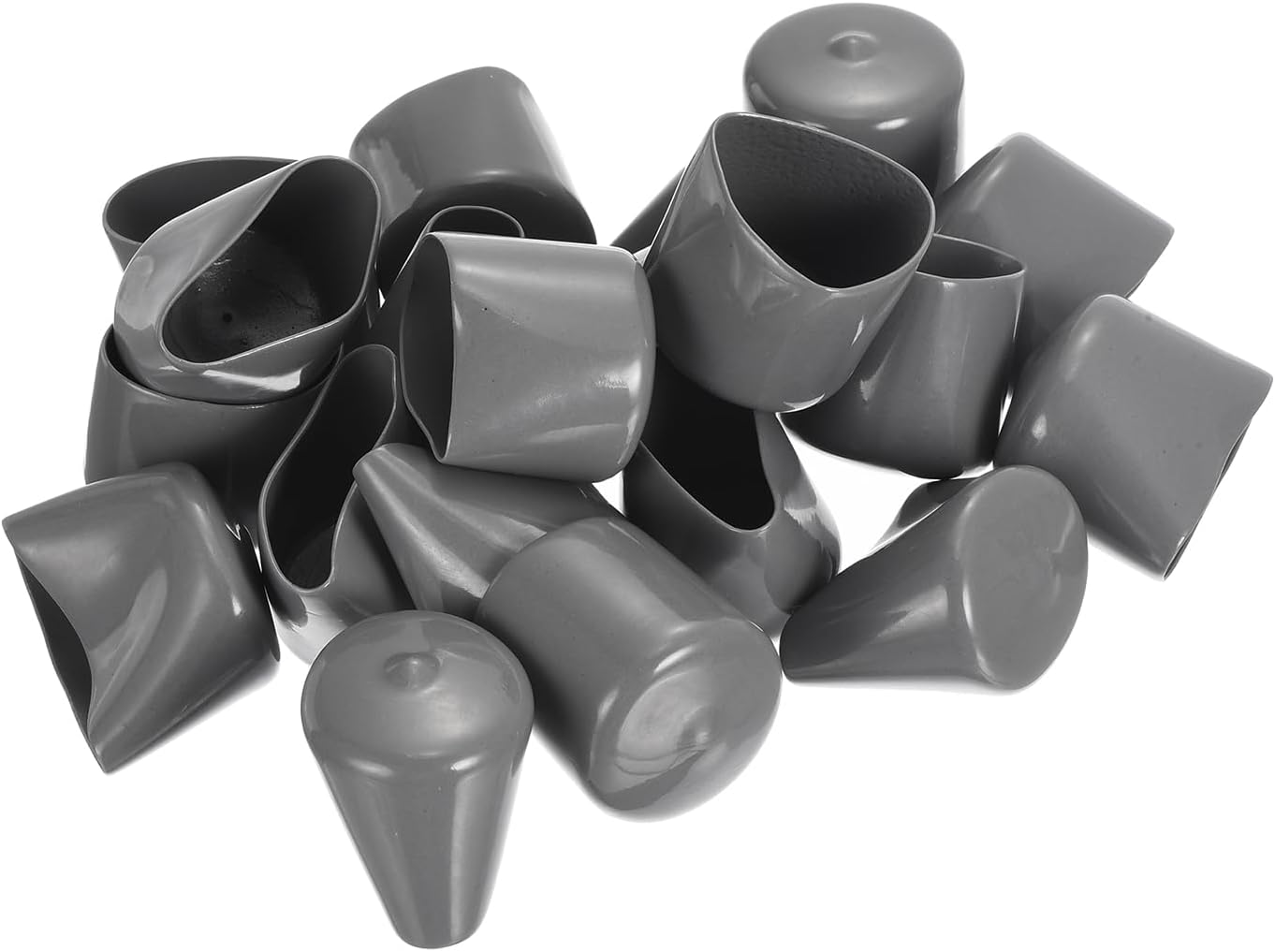 uxcell 20pcs Rubber End Caps 34mm ID Vinyl Cap Cover Screw Protectors Dark Grey