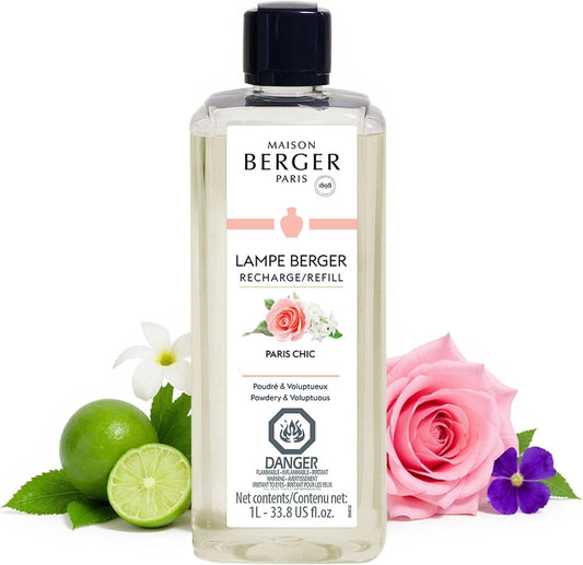 Paris Chic - Lampe Berger Fragrance Refill for Home Fragrance Oil Diffuser - 33.8 Fluid Ounces - 1