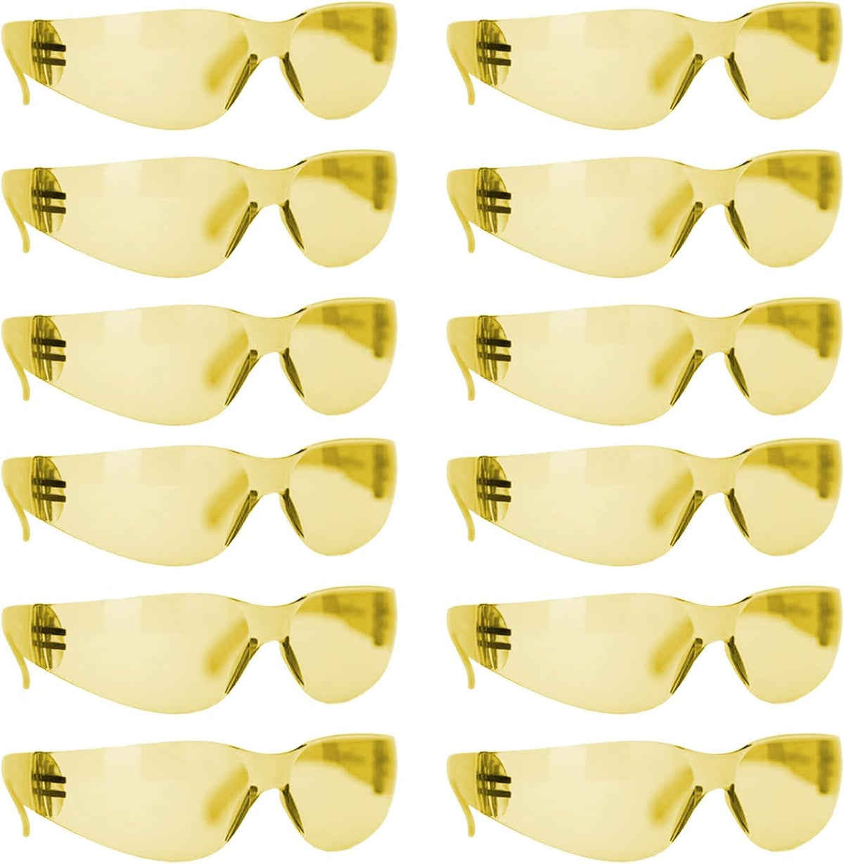 BISON LIFE Safety Glasses - Scratch Resistant Wrap Around Eyewear, Polycarbonate ANSI Z87.1 Impact
