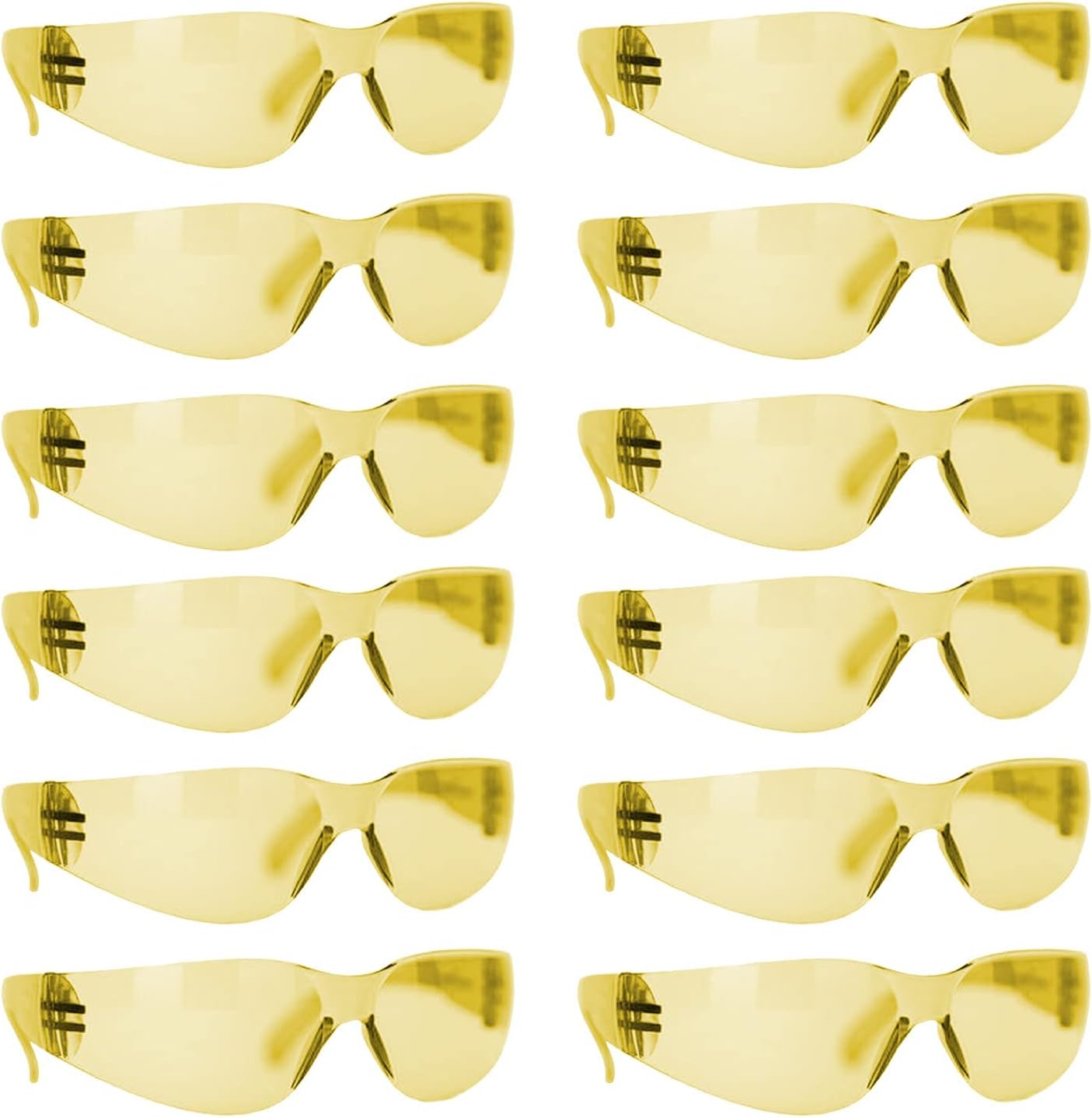 BISON LIFE Safety Glasses - Scratch Resistant Wrap Around Eyewear, Polycarbonate ANSI Z87.1 Impact