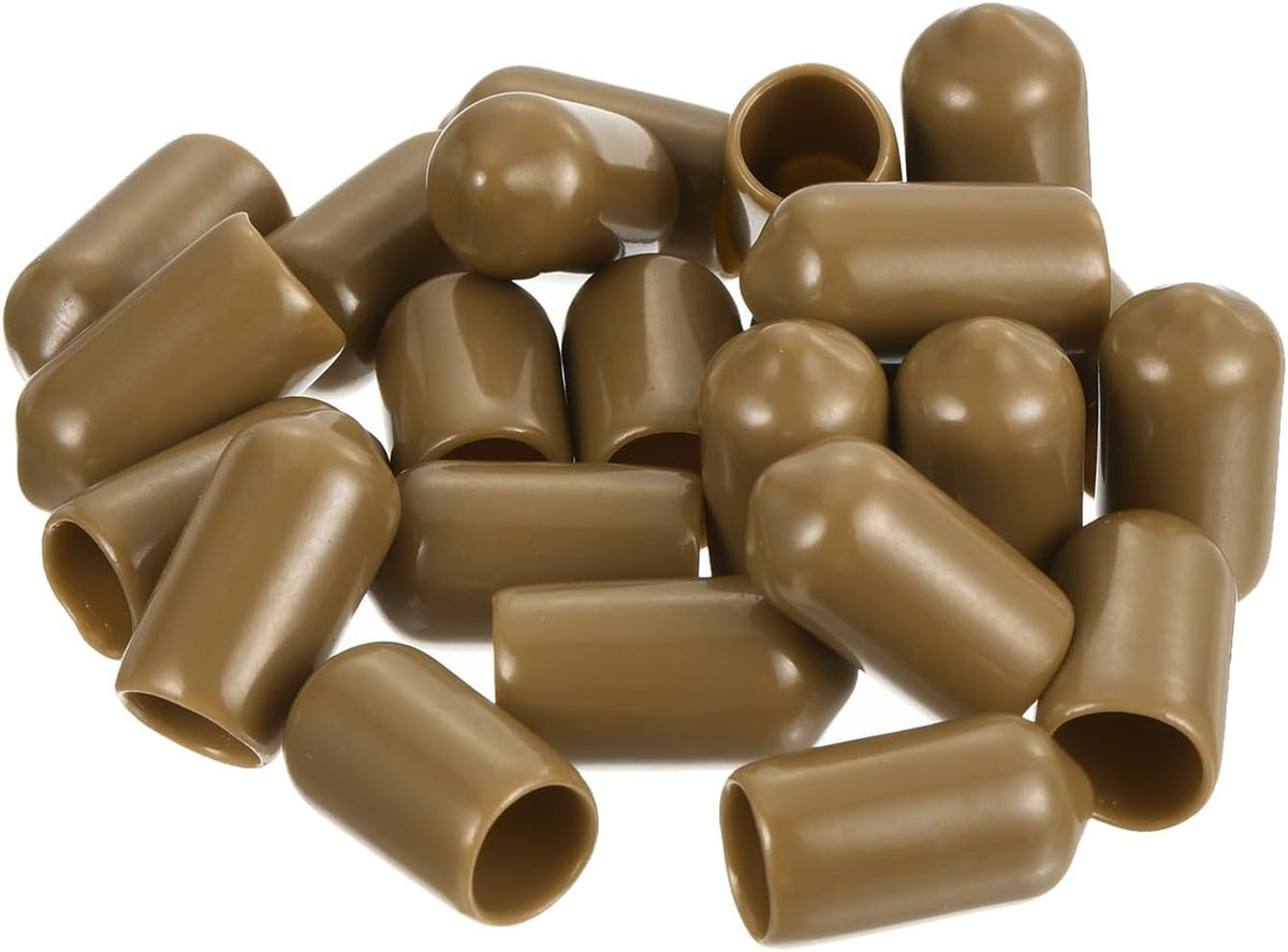 uxcell 20pcs Rubber End Caps 8mm(5/16") ID Vinyl PVC Round Tube Bolt Cap Cover Screw Thread