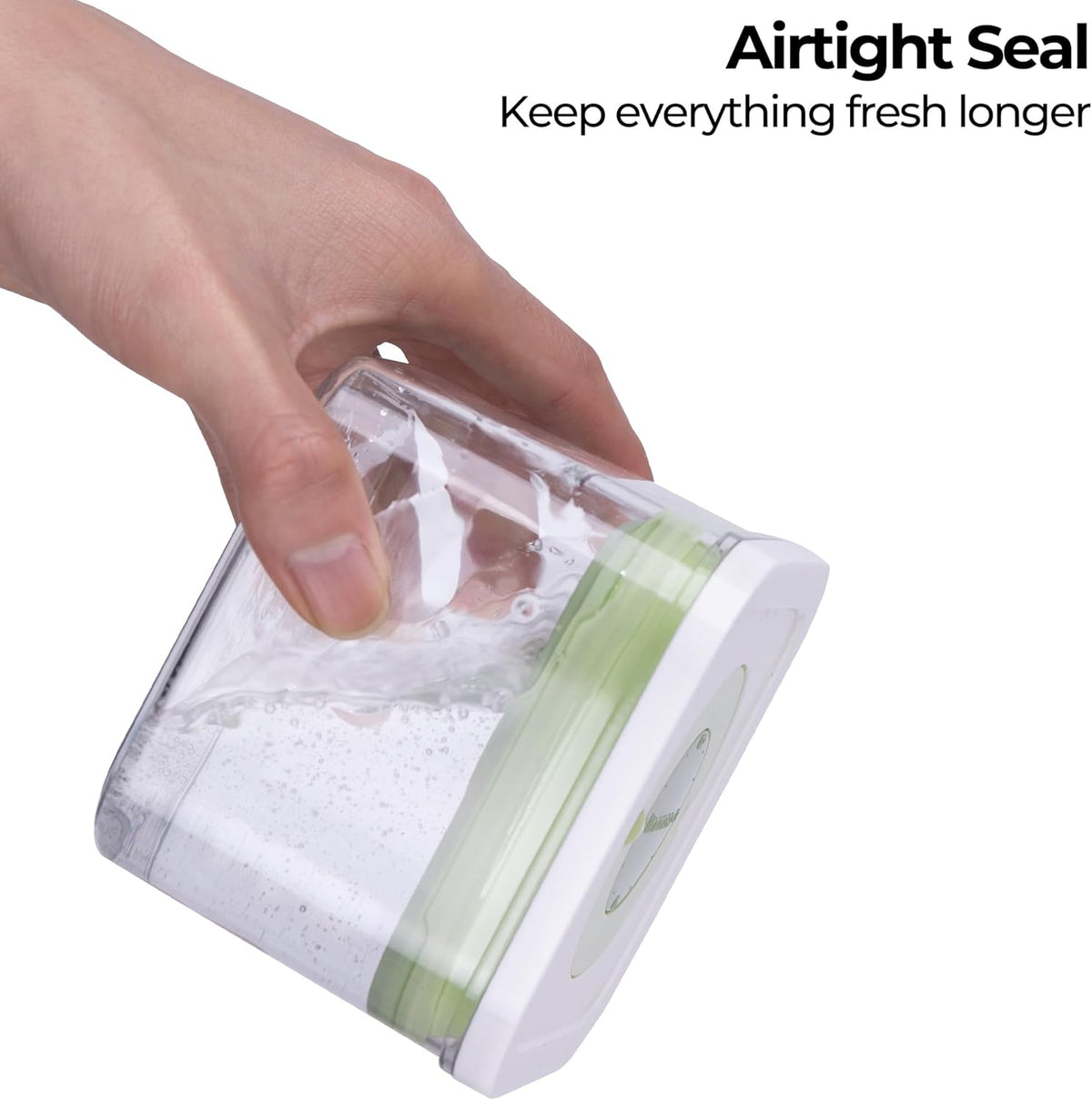 linoroso Set of 4 Pop Airtight Food Storage Containers with Date Recording Lids, Stackable Plastic