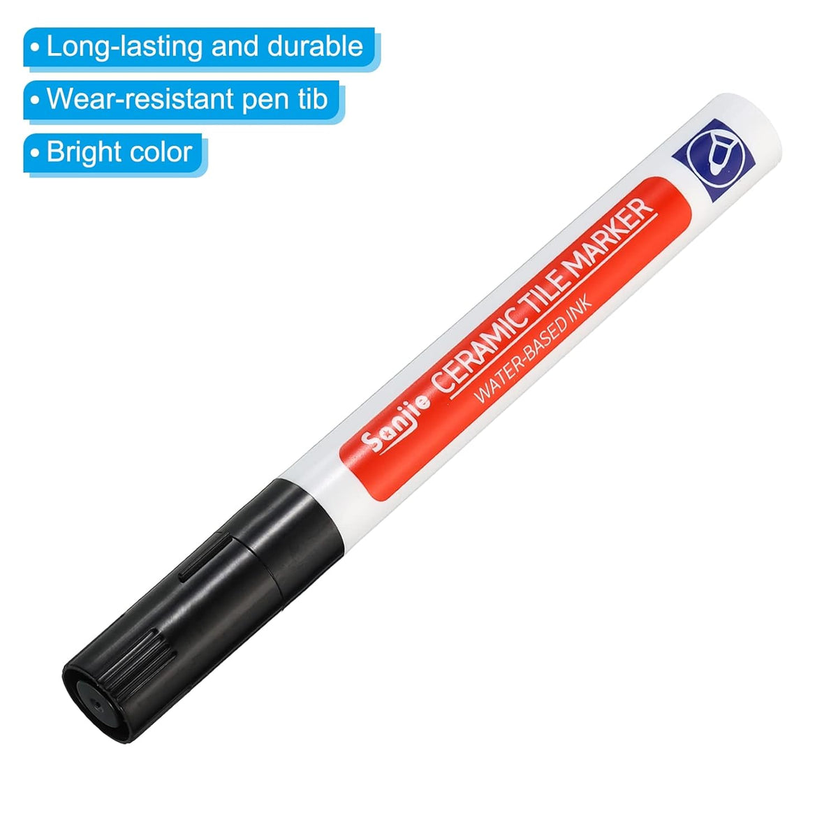 PATIKIL Grout Pen, 4 Pack Black Tile Marker Waterproof Grout Sealer Pen Tile Repair Pens Paint Pens