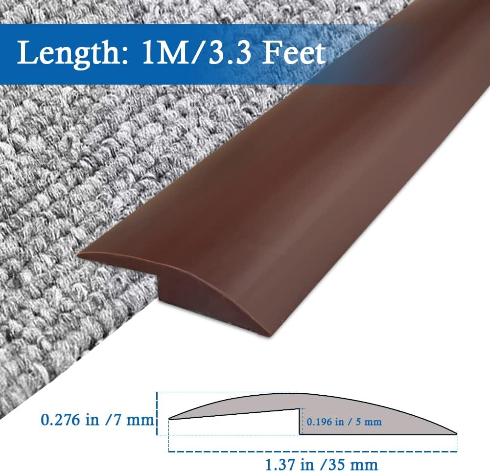 Floor Transition Strip Self Adhesive Carpet & Flooring Transitions Edging Trim Strip PVC Threshold