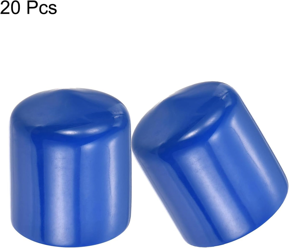uxcell 20pcs Rubber End Caps 29mm(1 1/8") ID Vinyl PVC Round Tube Bolt Cap Cover Screw Thread