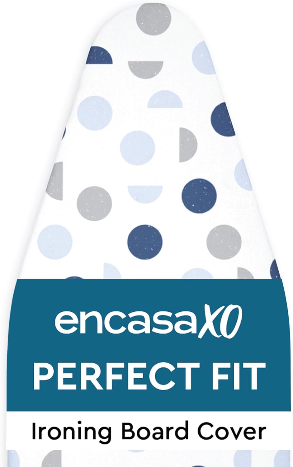 Encasa XO Ironing Board Cover and Pad 54"x15" - Thick 3mm Felt Padding, Drawstring Tightening &