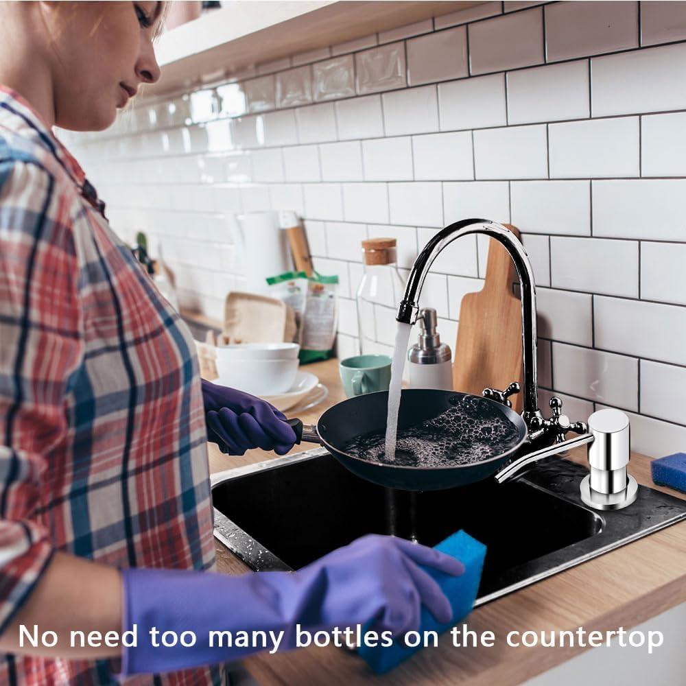 Soap Dispenser for Kitchen Sink, in Sink Soap Dispenser Pump, 47" Silicone Extension Tube Connect