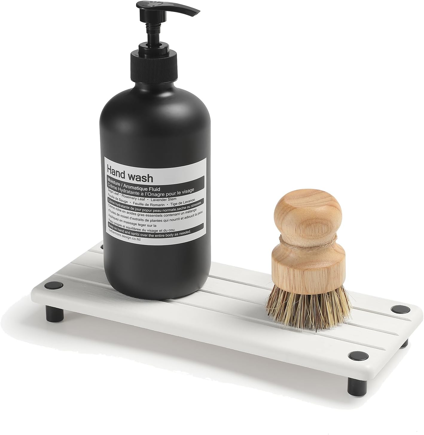 Instant Dry Sink Caddy Kitchen Sink Organizer, Quick Drying Diatomaceous Earth Stone Sink Tray