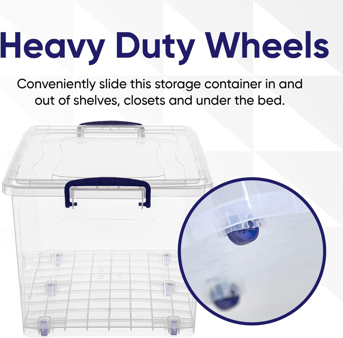 Superio Storage Bins with Lids, Clear Plastic Containers for Organizing, Stackable Totes, BPA Free