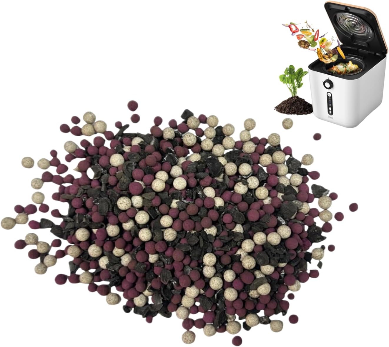 iDOO Odor Absorbing Filter Refills for Smart Waste Kitchen Composter, Multi-color Mixed Activated